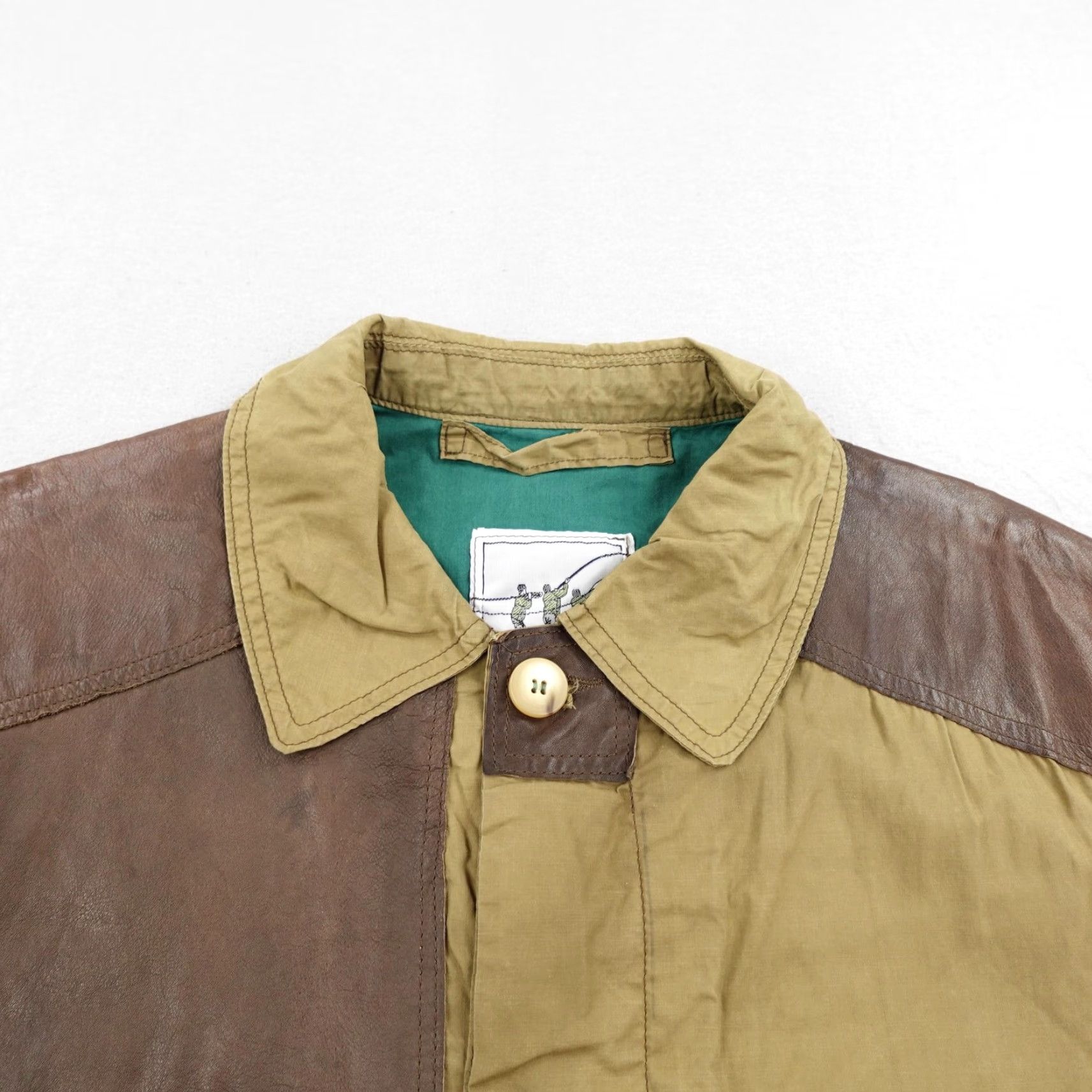 Vintage VINTAGE Henry Cottons Jacket 48 XL Brown Leather Hunting Shacket Military Shirt Men Regular Size 48 Brown Leather Hunting 90s? (Cannot assume decade) Size US M / EU 48-50 / 2 - 2 Thumbnail