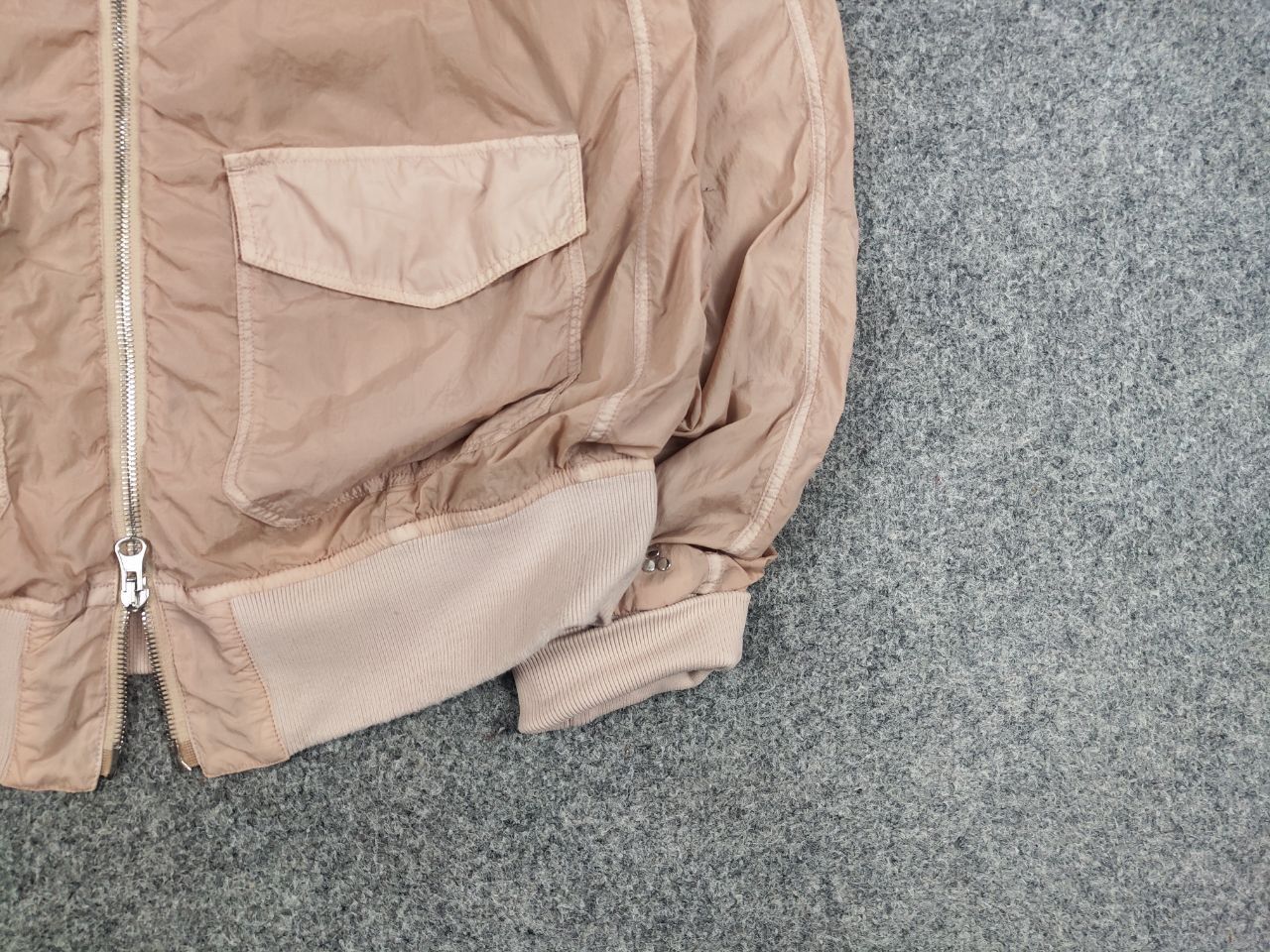 Peuterey Peuterey Designer Nylon Light Beige Bomber jacket Size M / US 6-8 / IT 42-44 - 10 Thumbnail
