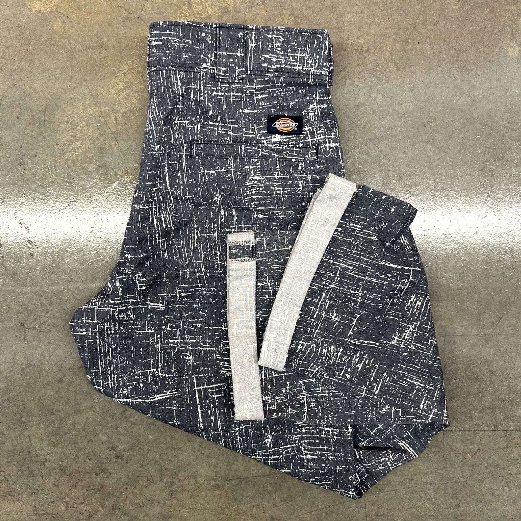 Dickies Dickies Regular Fit Cuffed Workwear Pants Rinsed Navy Crosshatch Mens 33 X 27” Size US 33 - 2 Thumbnail