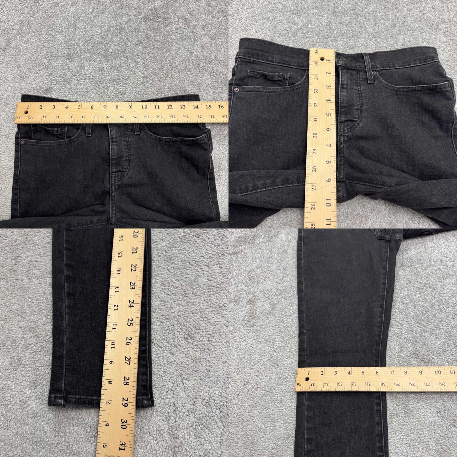Levi's Levi's 311 Shaping Skinny Jeans Womens 27x30 Black Mid Rise Denim Stretch Size 27" / US 4 / IT 40 - 9 Thumbnail