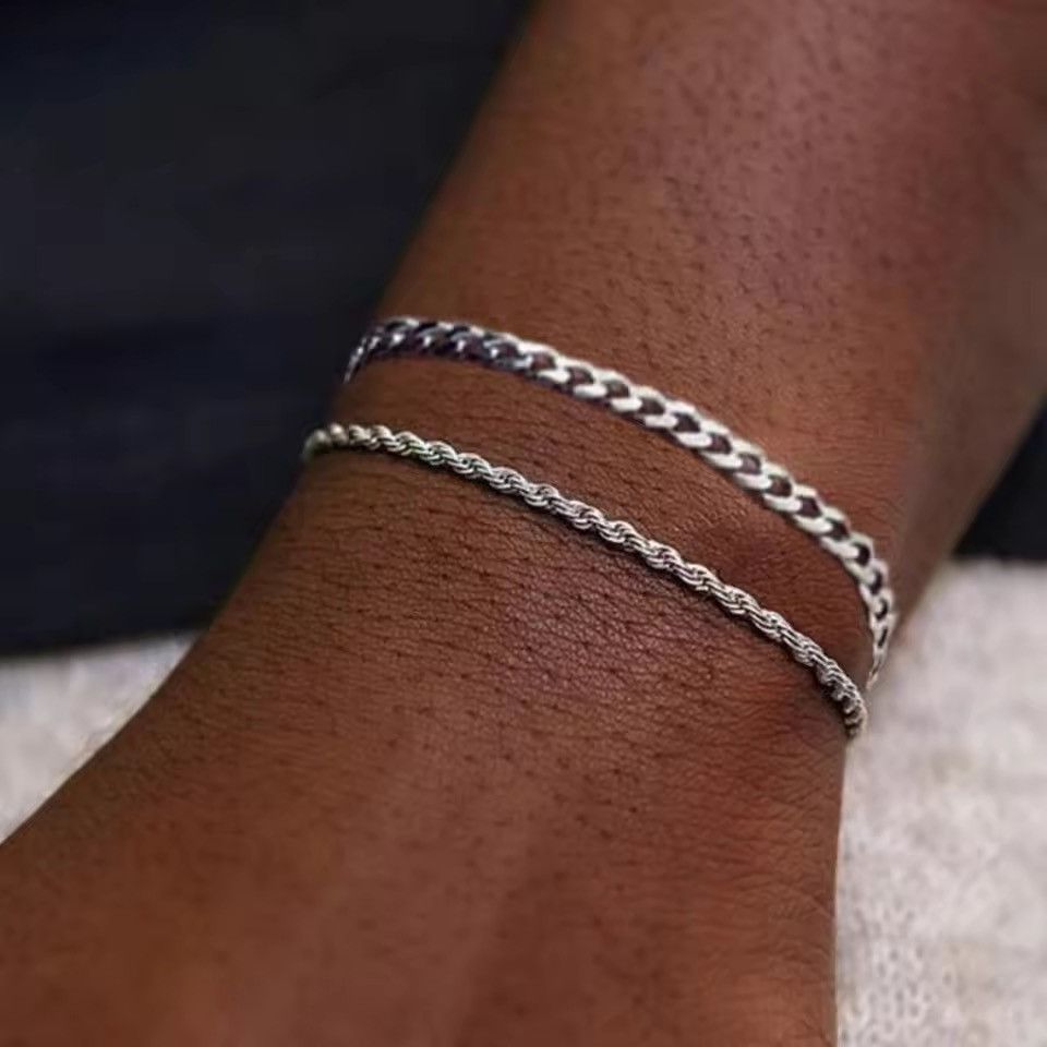 Japanese Brand 2 Pieces / Set Chain Bracelet Size ONE SIZE - 2 Thumbnail