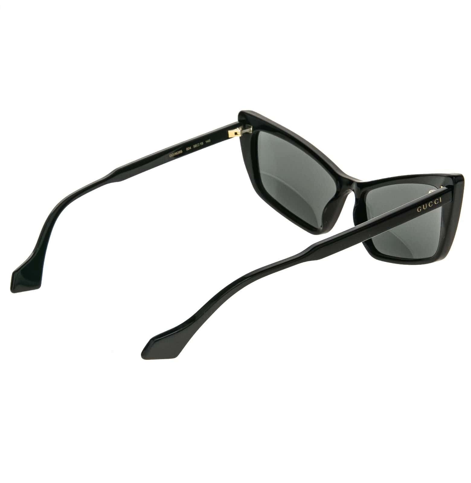 Gucci GUCCI GG0626S 0626 Black Silver Slim Fashion Sunglasses Size ONE SIZE - 7 Thumbnail