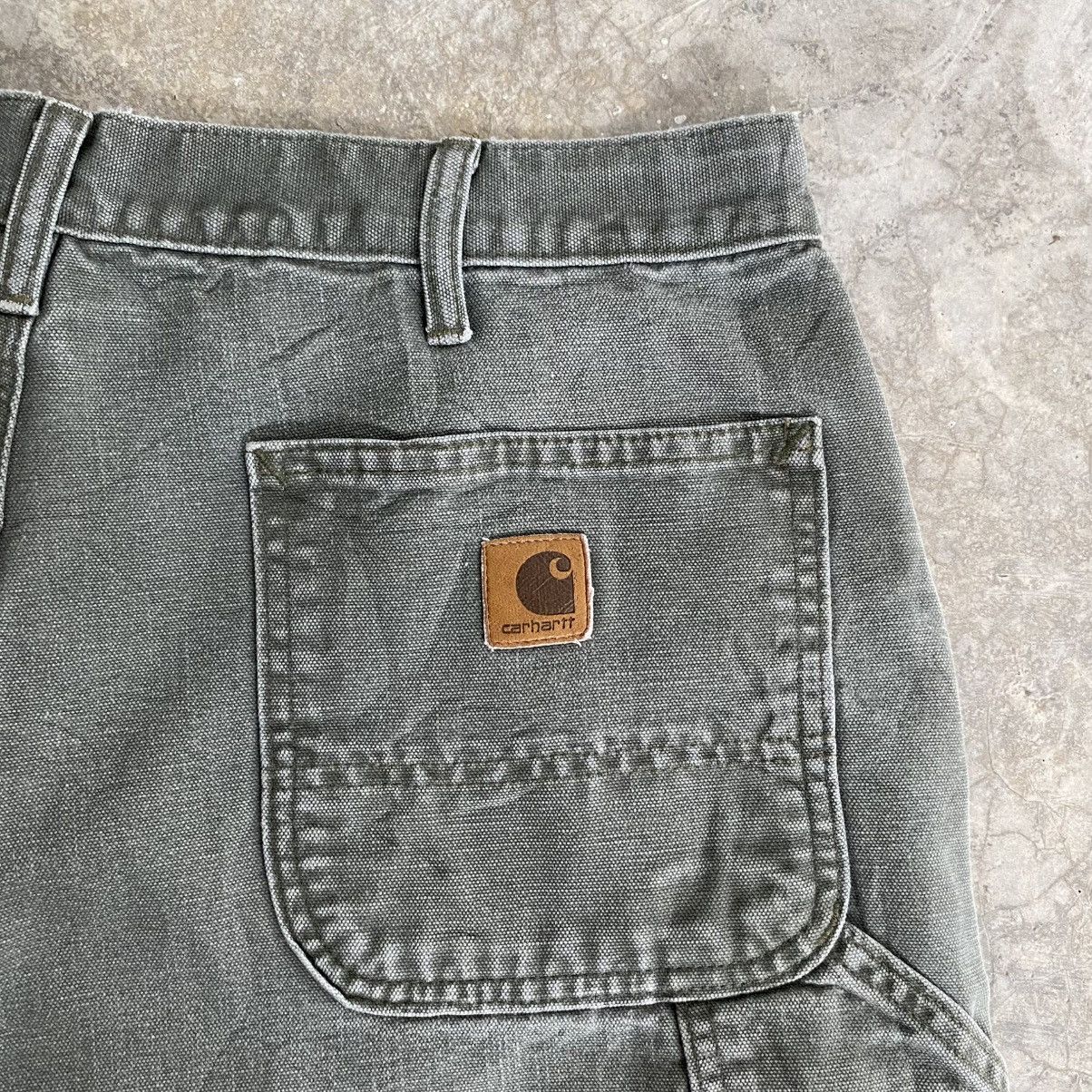Carhartt Vintage Carhartt Faded Moss Green Baggy Shorts Jorts Size US 35 - 5 Thumbnail