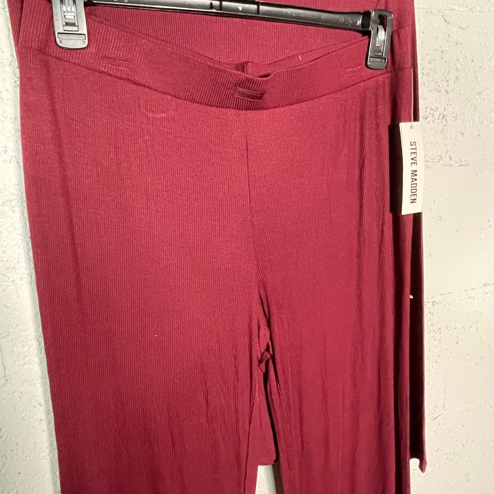 Steve Madden Steve Madden Women's Ribbed Sleep Tee/pants set red XL Size 34" / US 12 / IT 48 - 5 Thumbnail