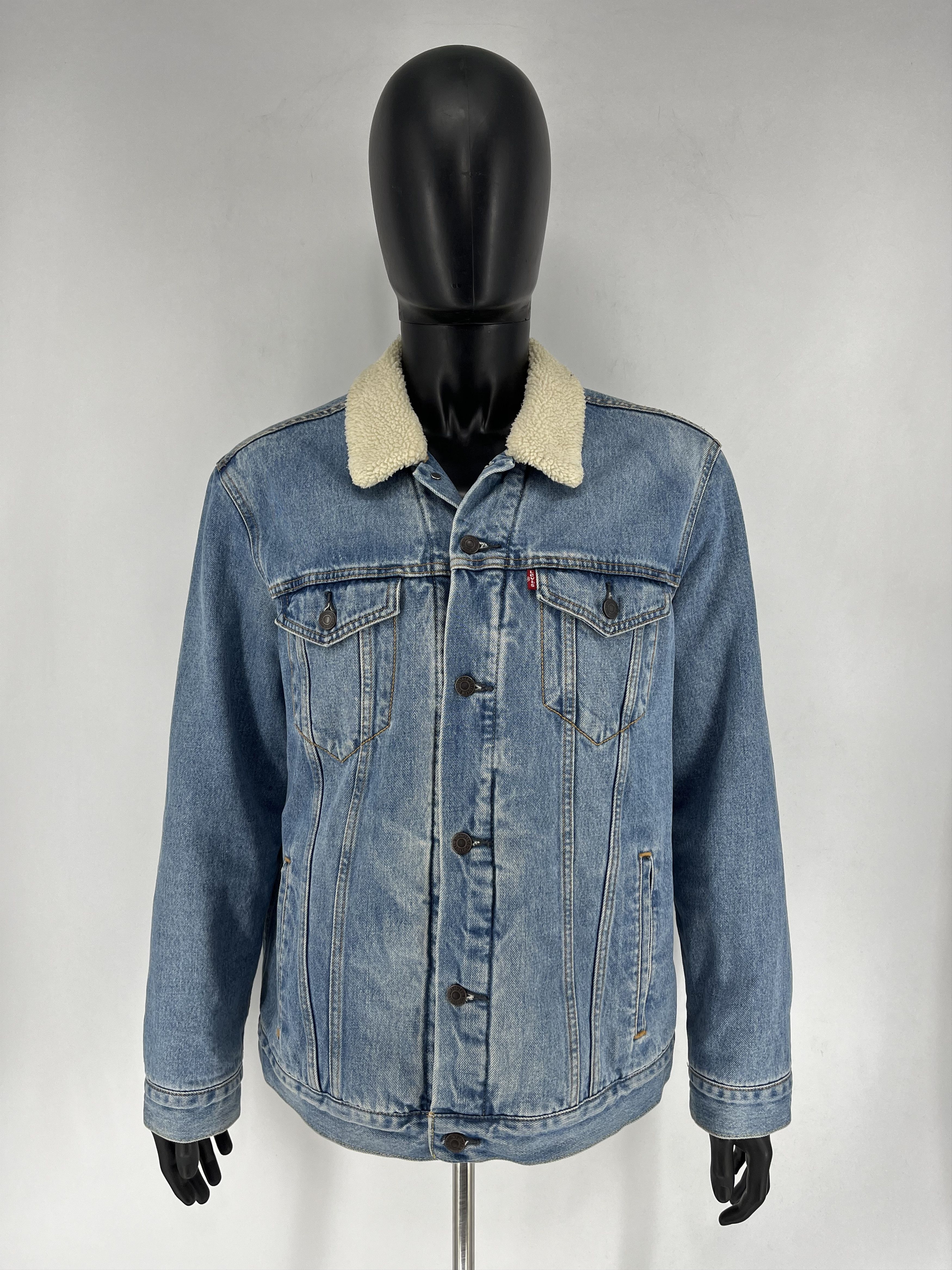 Levi's × Levi's Vintage Clothing Vintage Levis Sherpa Jacket Denim Trucker Jacket Size XL Size US XL / EU 56 / 4 - 2 Thumbnail