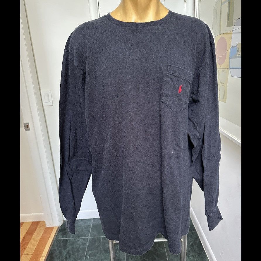 Polo Ralph Lauren VINTAGE 1990s POLO RALPH LAUREN LONG SLEEVE TSHIRT POCKET XL Size US XL / EU 56 / 4 - 1 Thumbnail