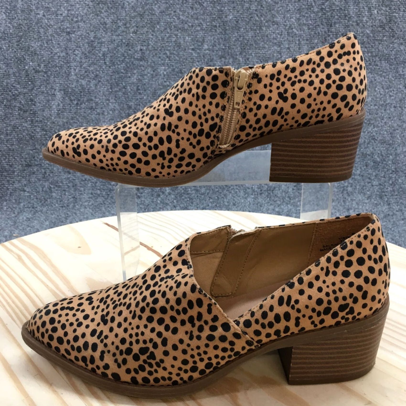 Vintage Maurices Boots Womens Brown Amanda Stitch Low Side Shootie Leopard Size US 8 / IT 38 - 2 Thumbnail
