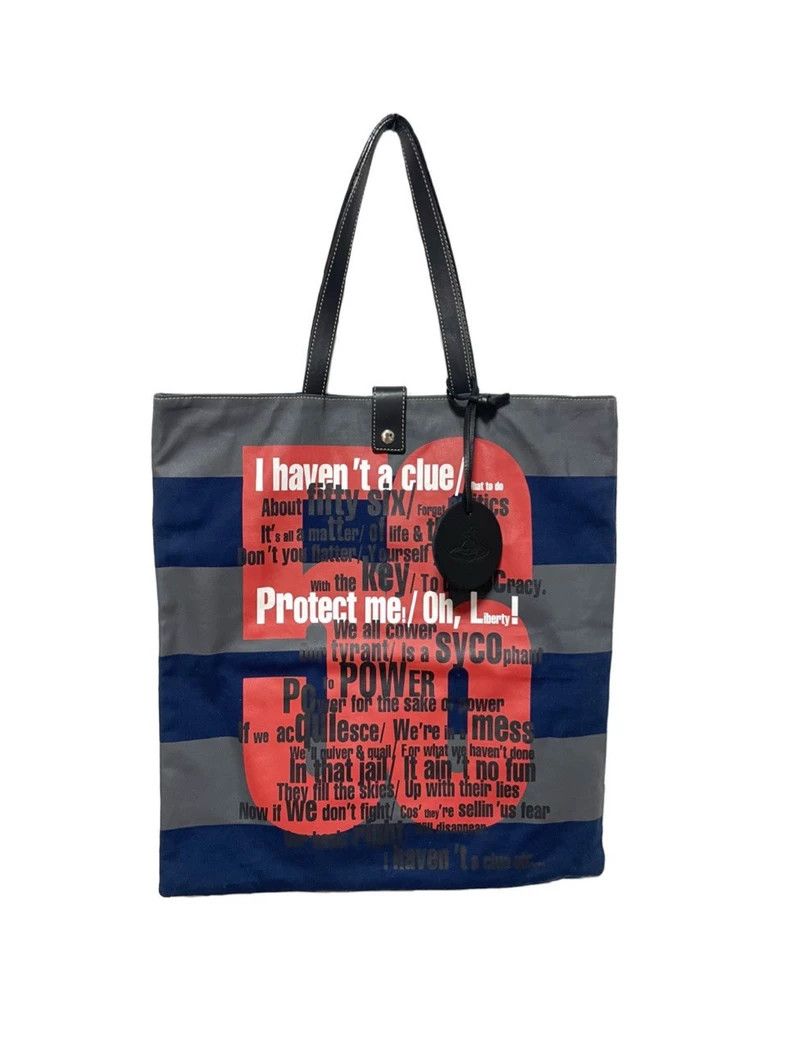 Vivienne Westwood Vivienne Westwood size os Punk striped canvas tote bag with Size ONE SIZE - 2 Thumbnail