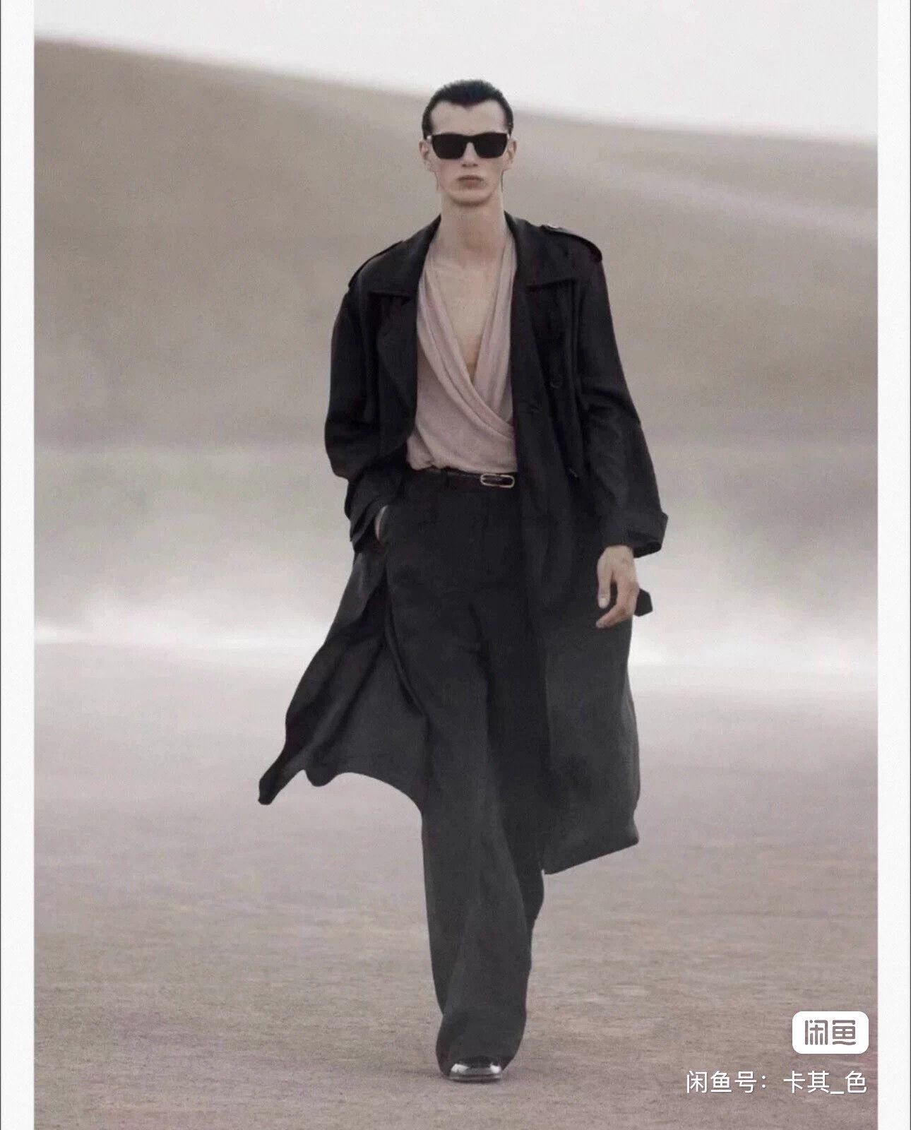 Saint Laurent Paris YSL Runway Pleated Deep V Organza Unisex L Size US L / EU 52-54 / 3 - 3 Thumbnail
