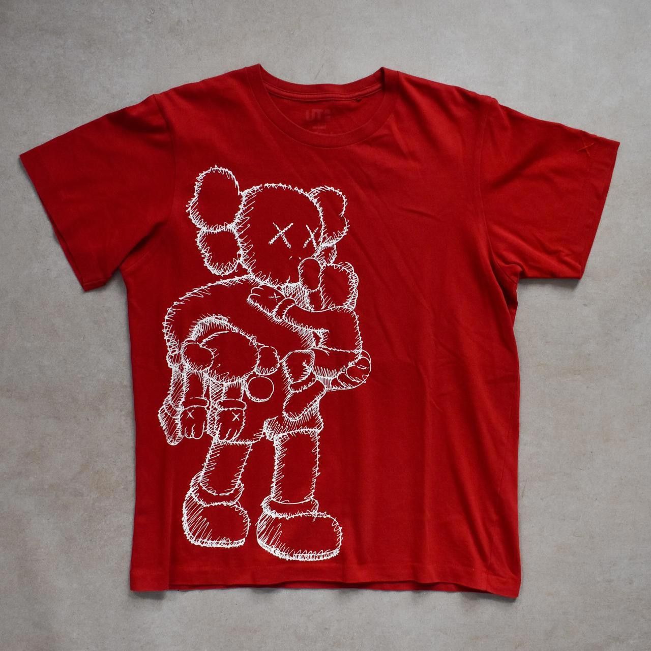 Image of Kaws X Uniqlo Clean Slate Tee - S in Red, Men's (Size Small)