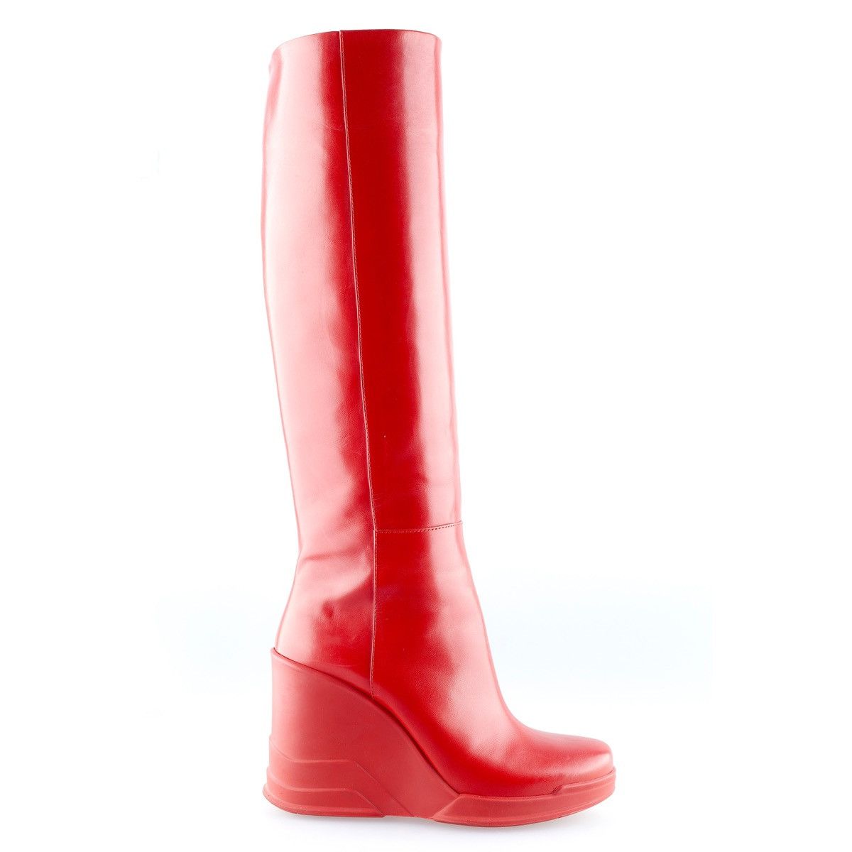 Prada PRADA Red Wedge Boots - Fall/Winter 2014 (EU 36) Size US 5 / IT 35 - 1 Thumbnail