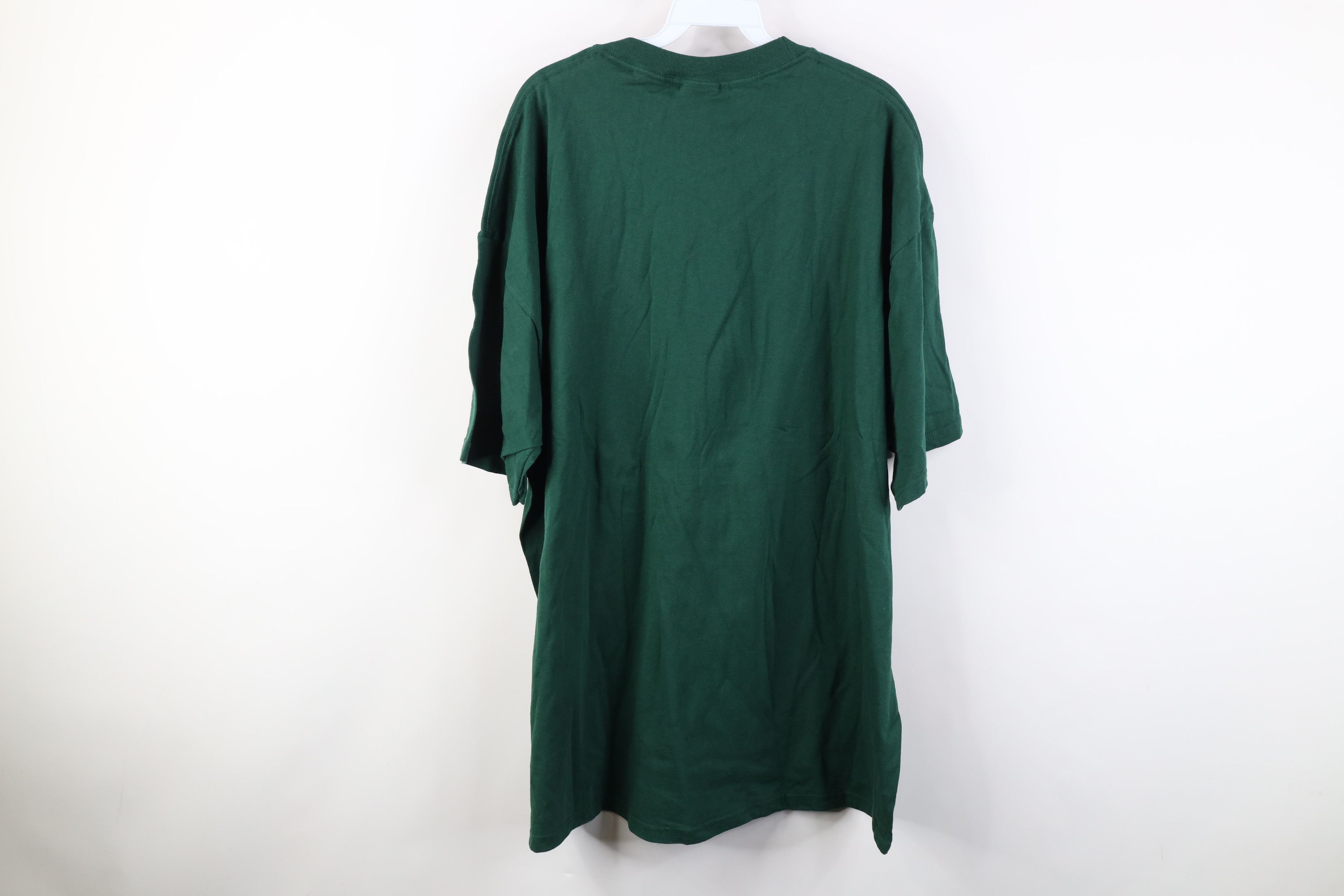 Vintage Vintage 90s Y2K Streetwear Heavyweight Cotton T-Shirt Green Size US XXL / EU 58 / 5 - 8 Thumbnail