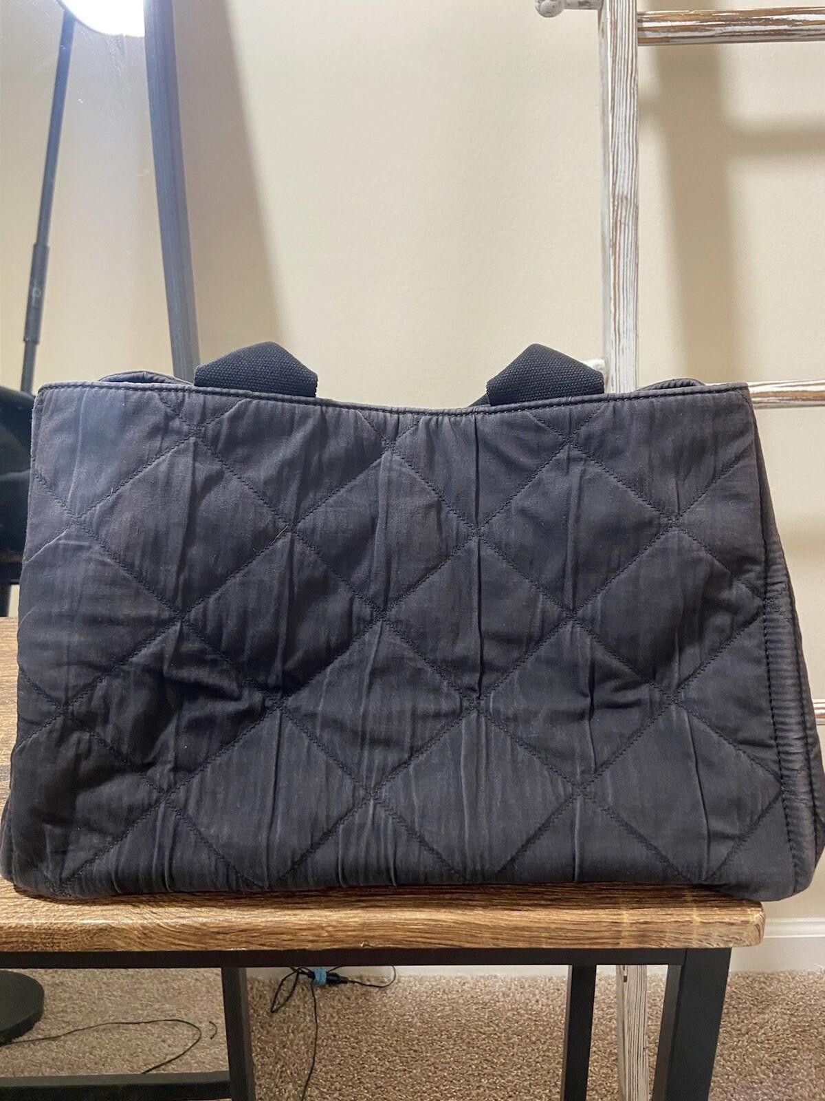 Prada Prada Canapa faded navy quilted 2way tote handbag with strap Size ONE SIZE - 3 Thumbnail