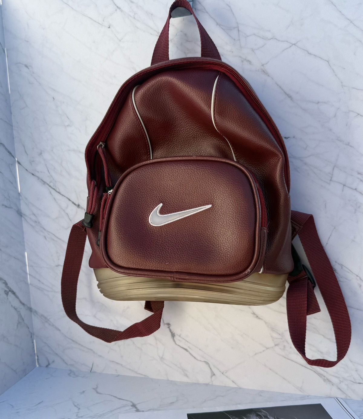 Nike Nike vintage leather backpack Size ONE SIZE - 2 Thumbnail