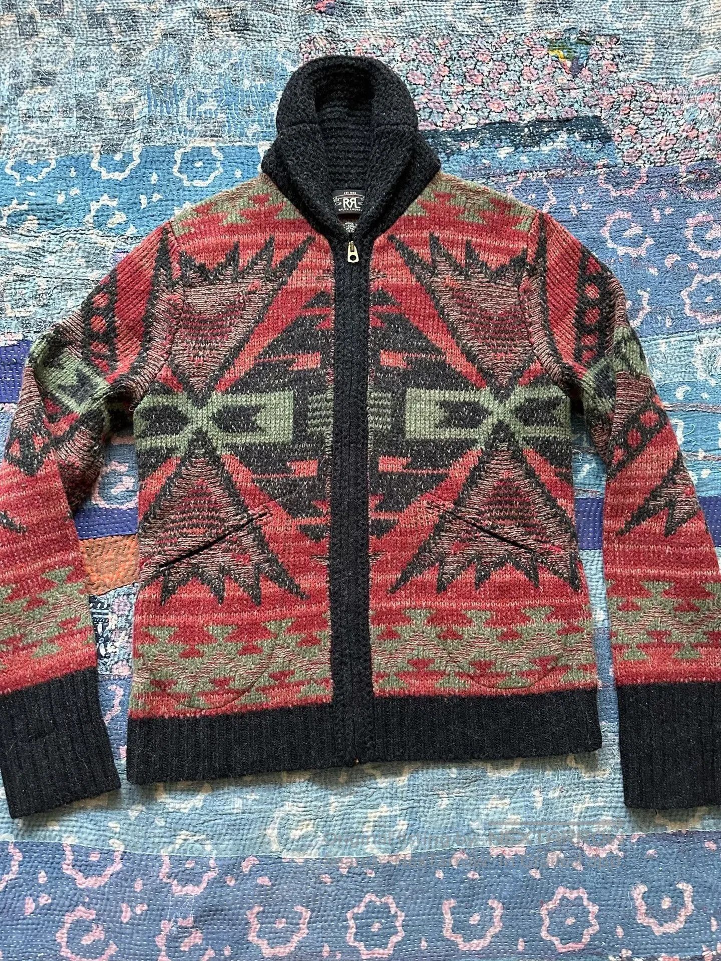 RRL Ralph Lauren Southwest Blend Zip Knit Sweater. Size US M / EU 48-50 / 2 - 1 Thumbnail