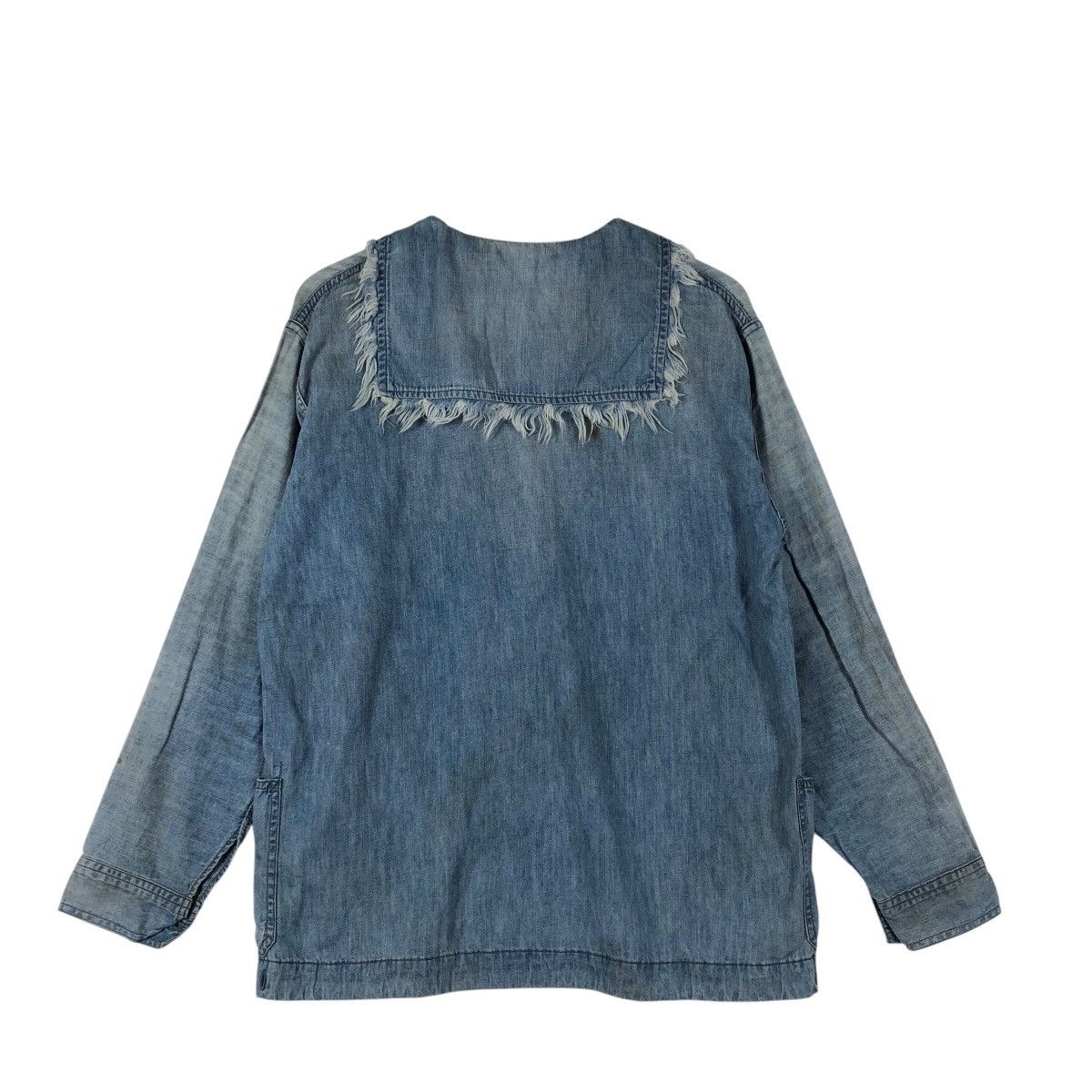 Japanese Brand SEXTET IMP. Denim Sailor Collar Shirt Size US L / EU 52-54 / 3 - 6 Thumbnail