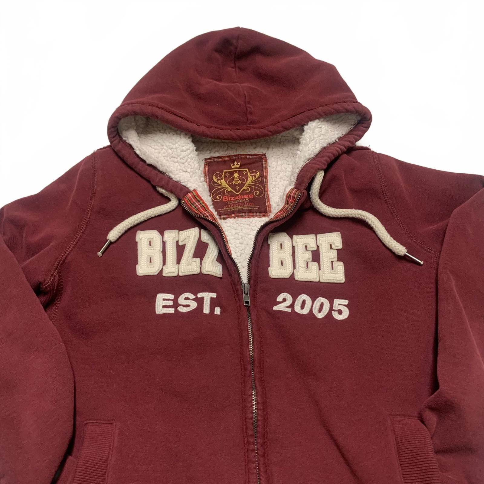 Other Bizzbee Women's Burgundy L Sherpa Lined Zip Up Hoodie Size L / US 10 / IT 46 - 4 Thumbnail