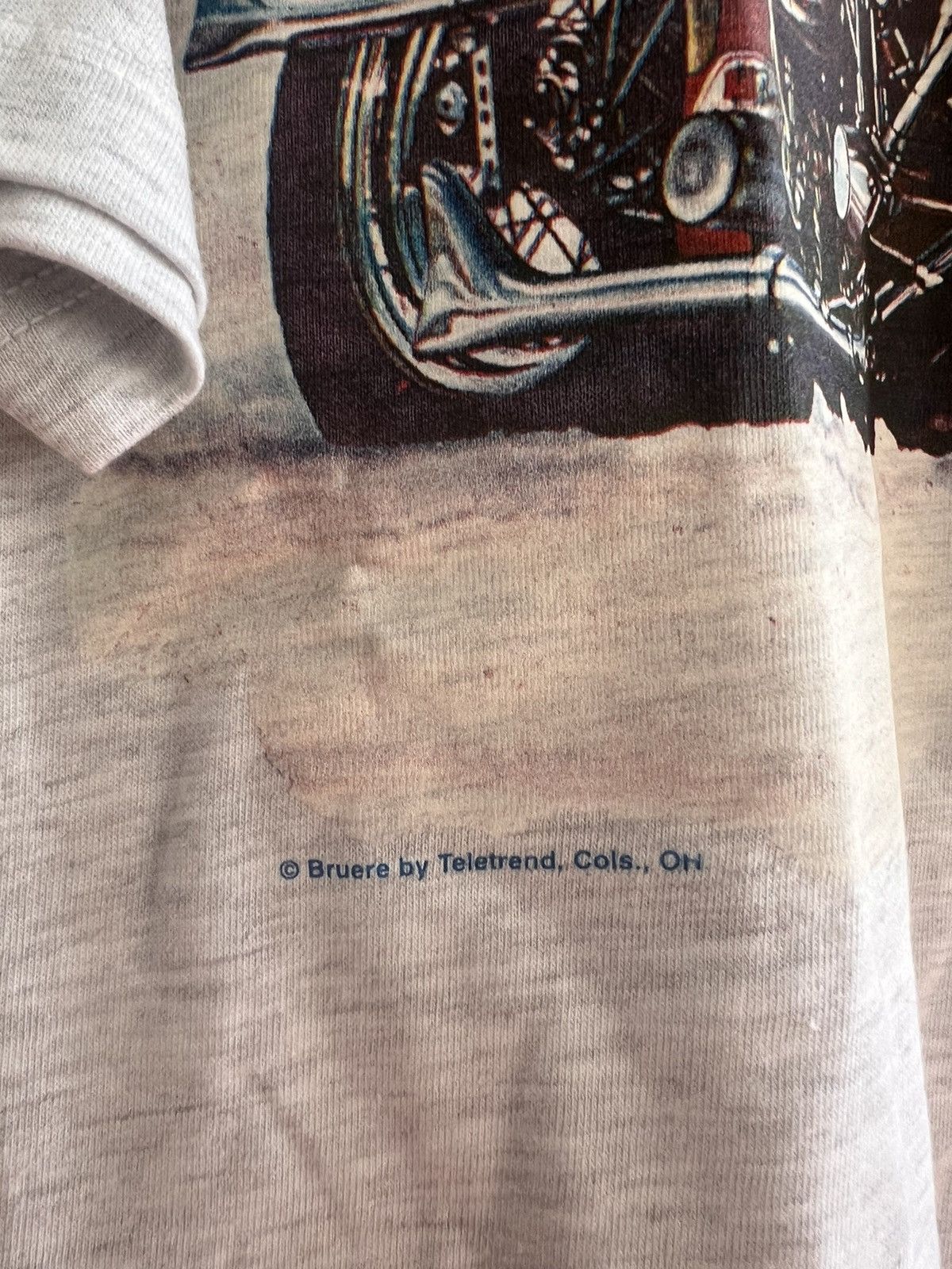 Hanes Vintage 90s Motorcycle Tshirt Hanes Hype Streetweae Harley Size US XL / EU 56 / 4 - 3 Thumbnail
