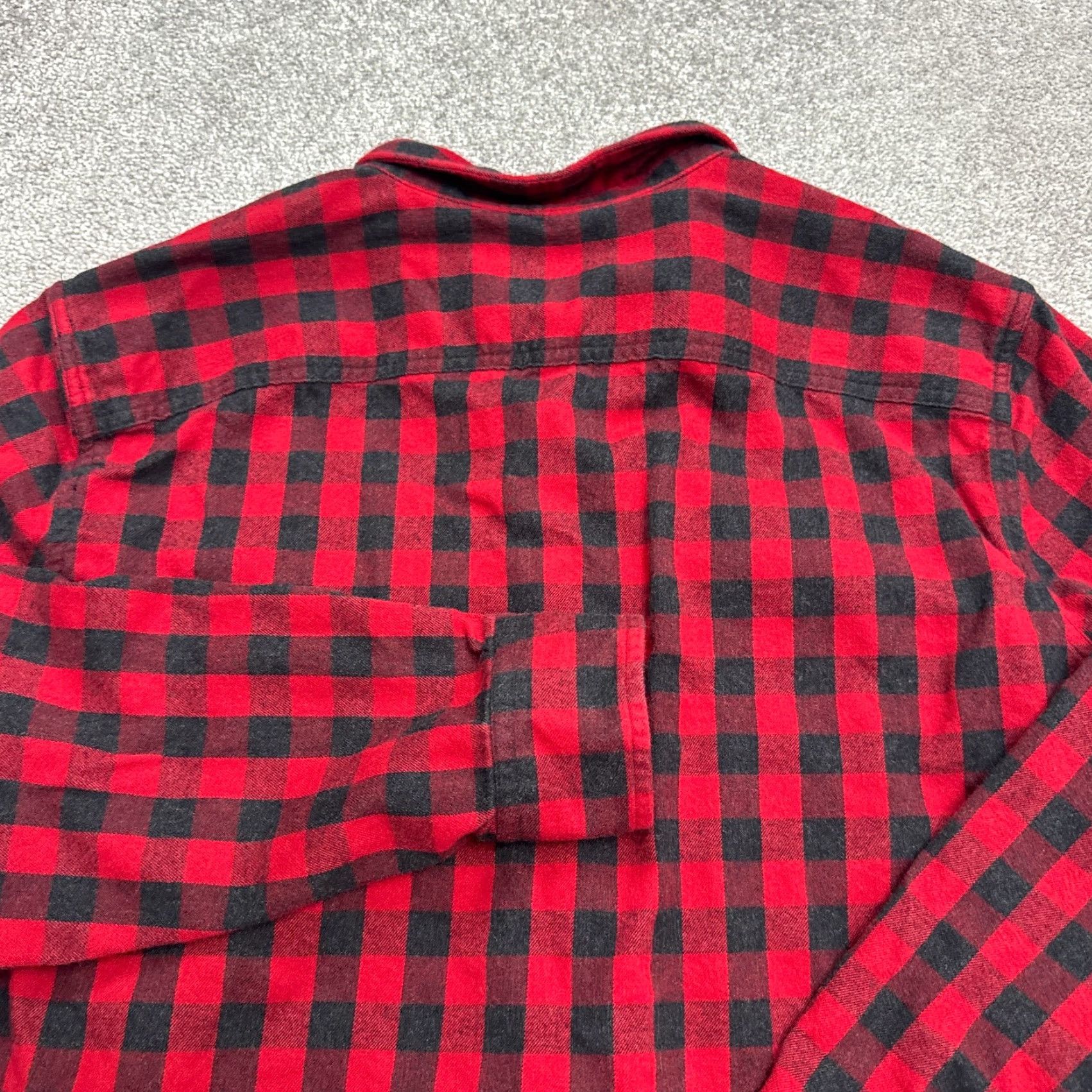 Abercrombie & Fitch Abercrombie & Fitch Buffalo Flannel Shirt Men Red Black Plaid Cotton Long Sleeve L Size Button-Up Shirt Size US L / EU 52-54 / 3 - 4 Thumbnail