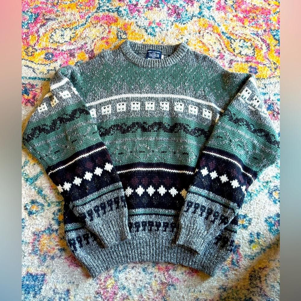 Designer Vintage Sweater for Men Size US L / EU 52-54 / 3 - 1 Thumbnail