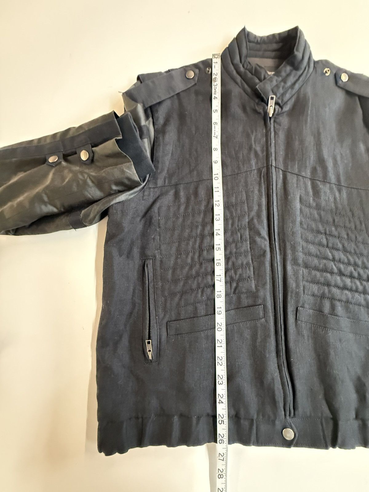 Japanese Brand Hiro Sawatari Linen Moto Bomber Jacket — Made in Japan Size US L / EU 52-54 / 3 - 20 Thumbnail