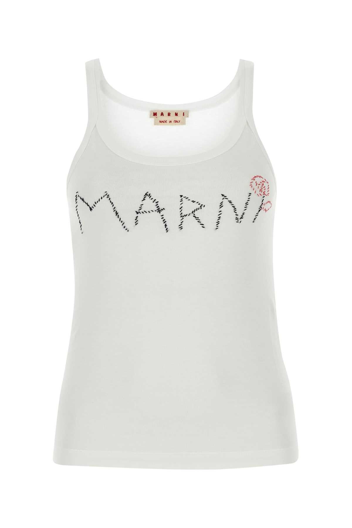 image of Marni White Cotton Top, Women's (Size XS)