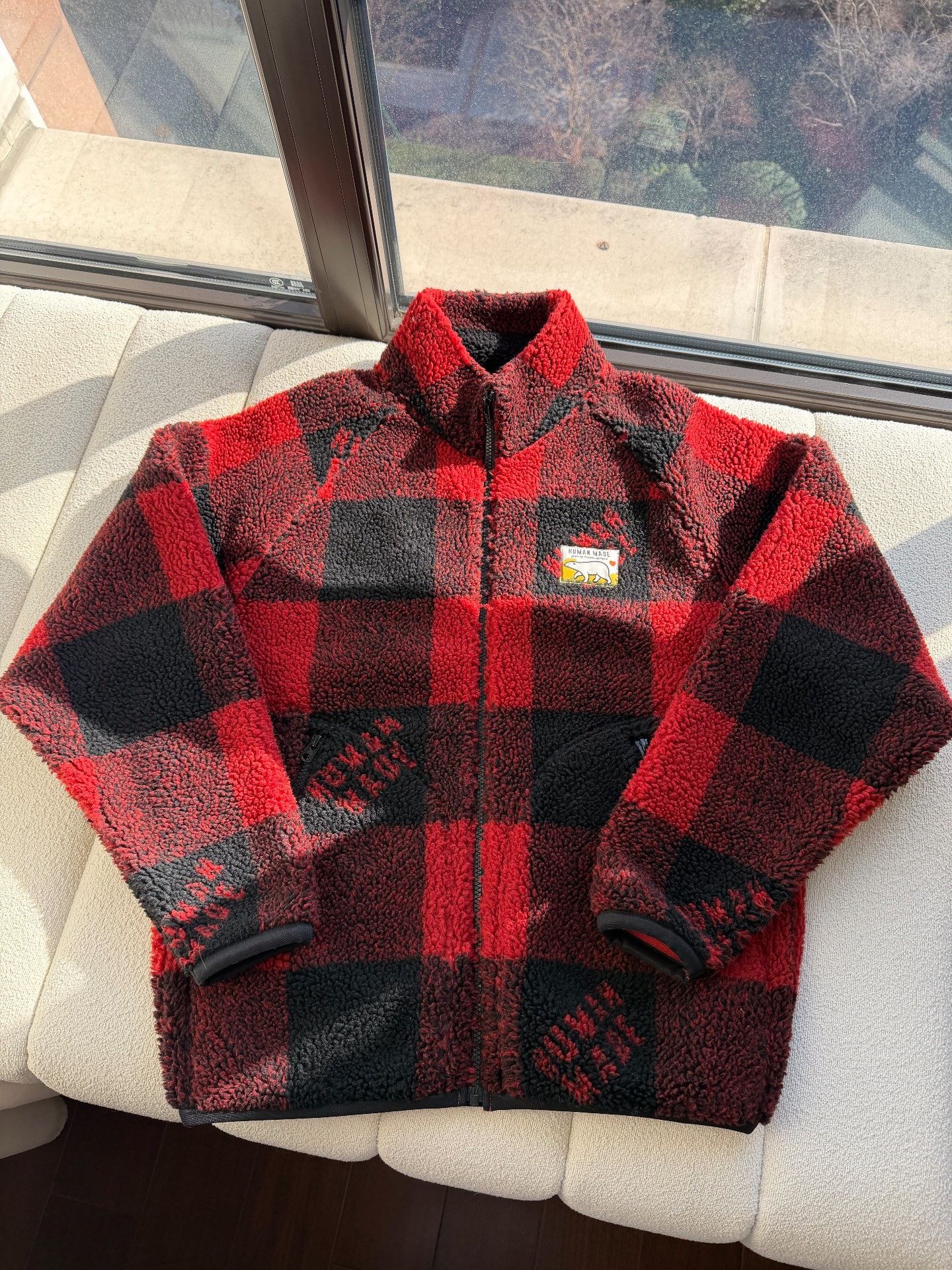 Human Made HUMAN MADE FW22 Polar Bear Plaid Fleece Jacket Size US S / EU 44-46 / 1 - 1 Thumbnail