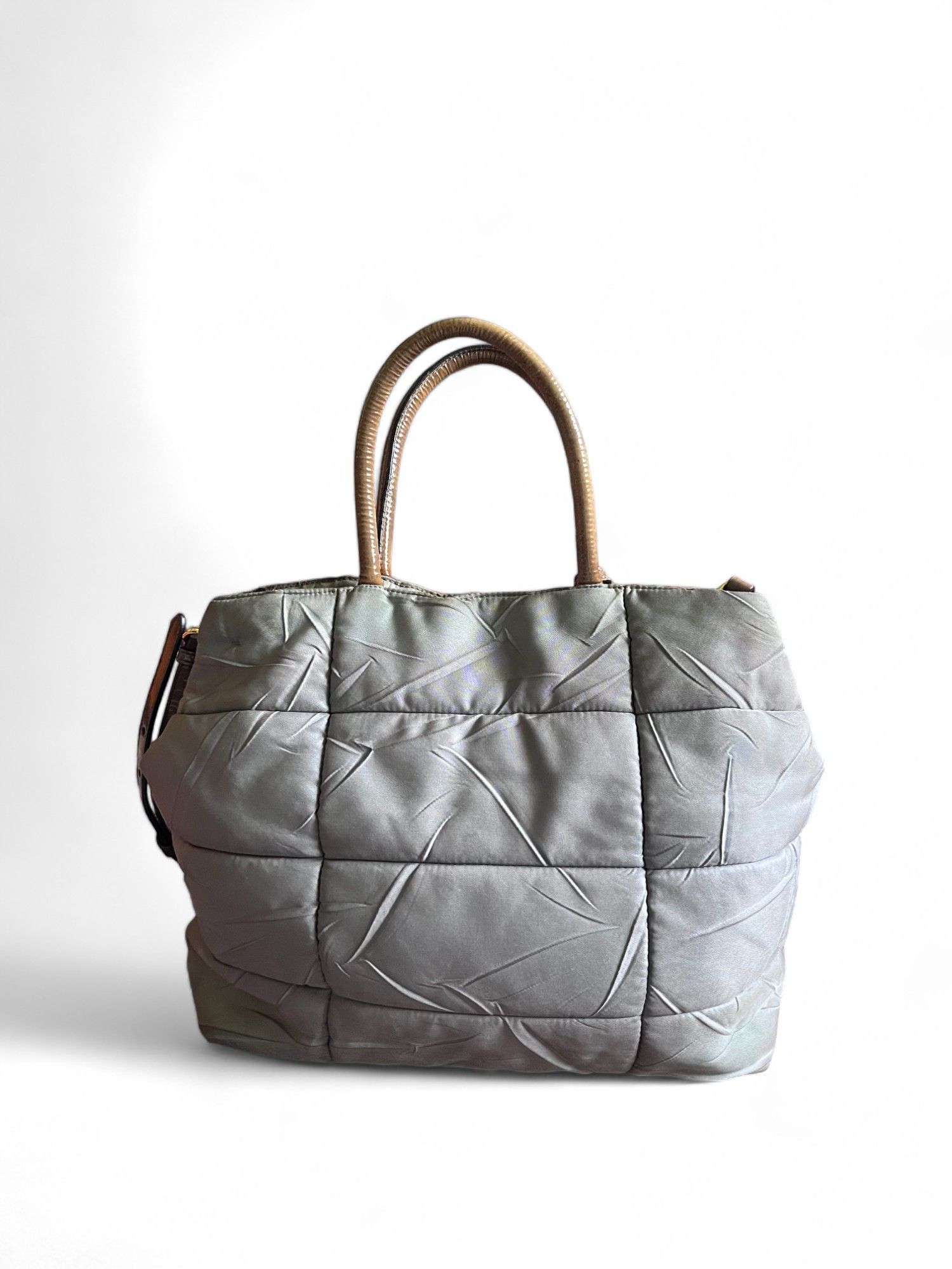 Prada Prada - Tessuto Crispy Nylon Peltro Handbag Shoulder Bag Size ONE SIZE - 15 Thumbnail