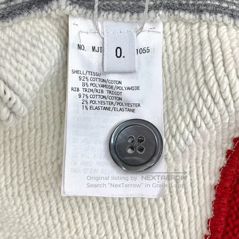 Thom Browne Thom Browne Light gray striped cotton cardigan Size US XS / EU 42 / 0 - 6 Thumbnail