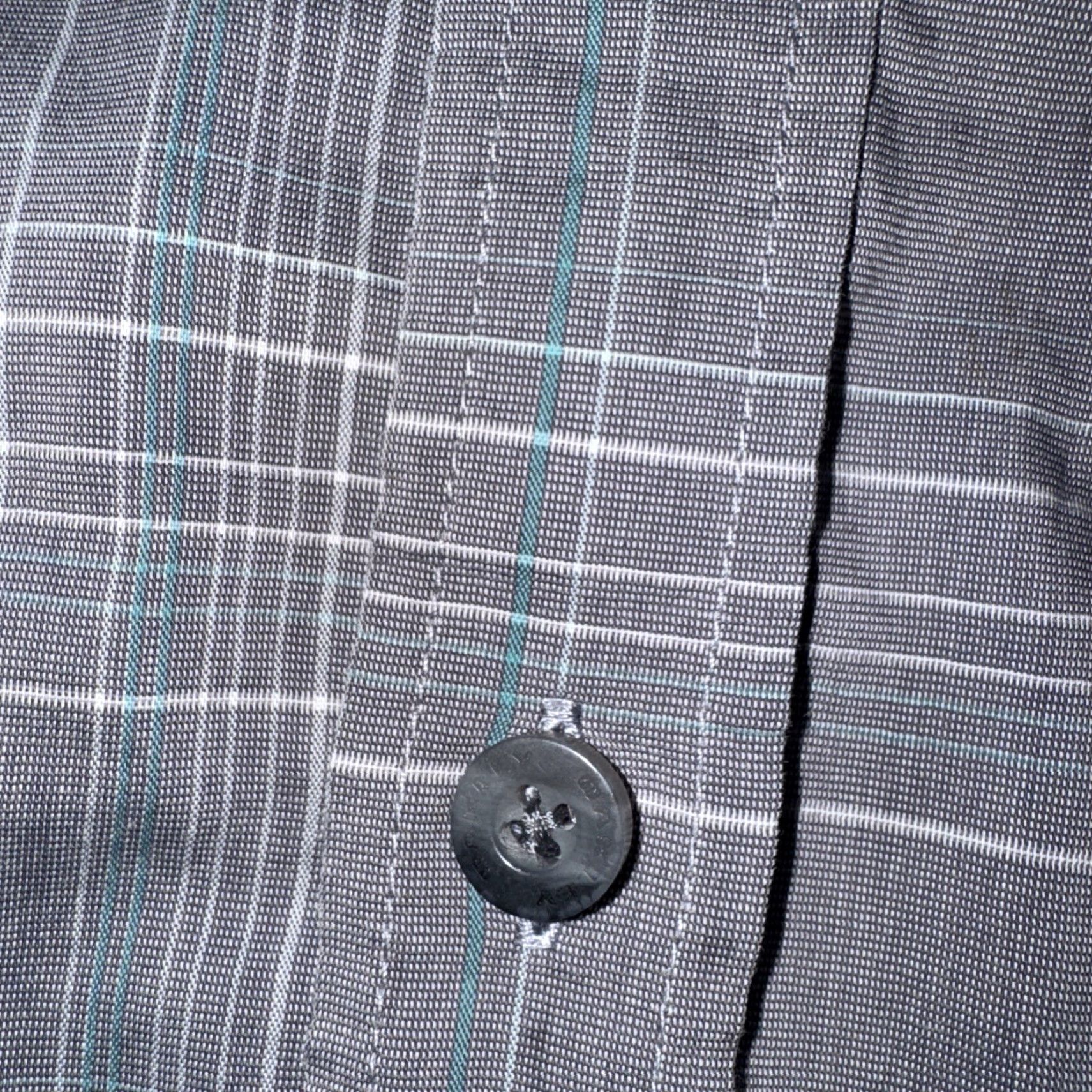 Oakley VINTAGE Oakley Long Sleeve Dress Shirt Plaid Gray Large 22x29 Mens Shirt L Gray Plaid Oakley Button-Up Size 42R - 3 Thumbnail