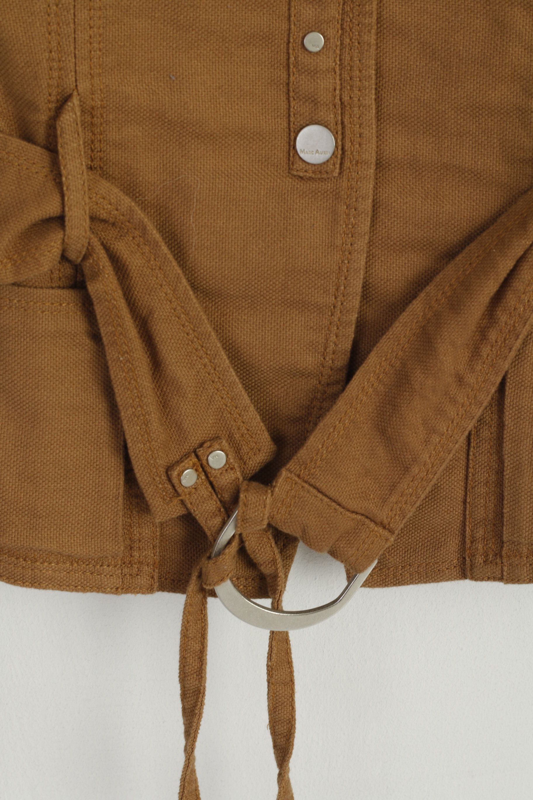 Vintage Marc Aurel Women 38 S Blazer Brown Cotton 9014 Size S / US 4 / IT 40 - 4 Thumbnail