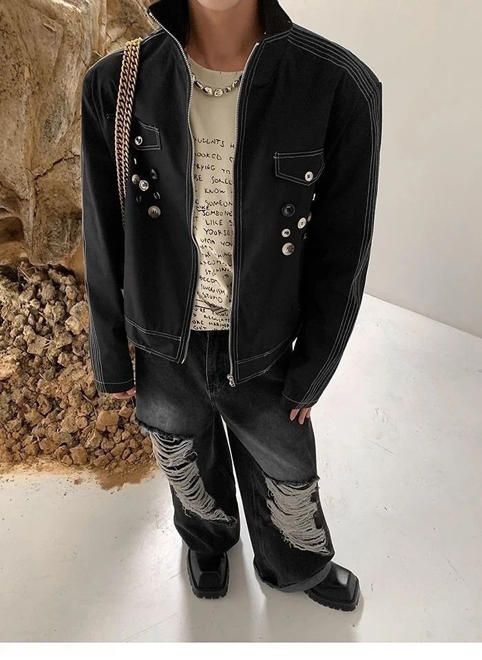 Jean × Vintage Baggy distressed ripped wide leg y2k jeans Size US 32 / EU 48 - 9 Thumbnail