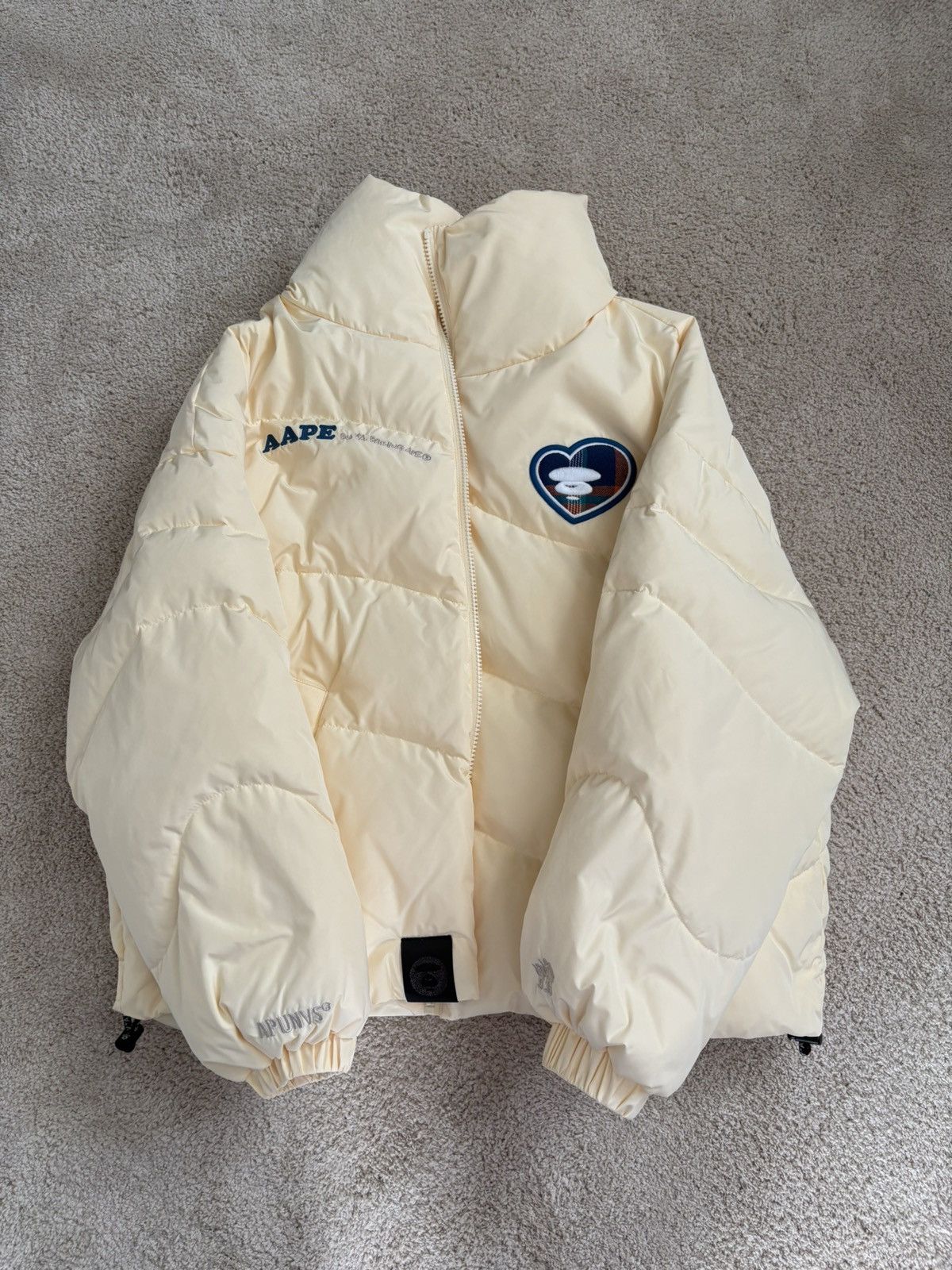 Aape AAPE beige puffer jacket Size XXS / US 00 / IT 34 - 1 Thumbnail