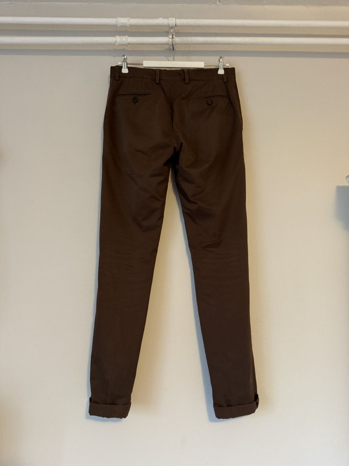 Brunello Cucinelli Brown Cotton-Blend Trousers (Slim Tapered) Size US 30 / EU 46 - 2 Thumbnail