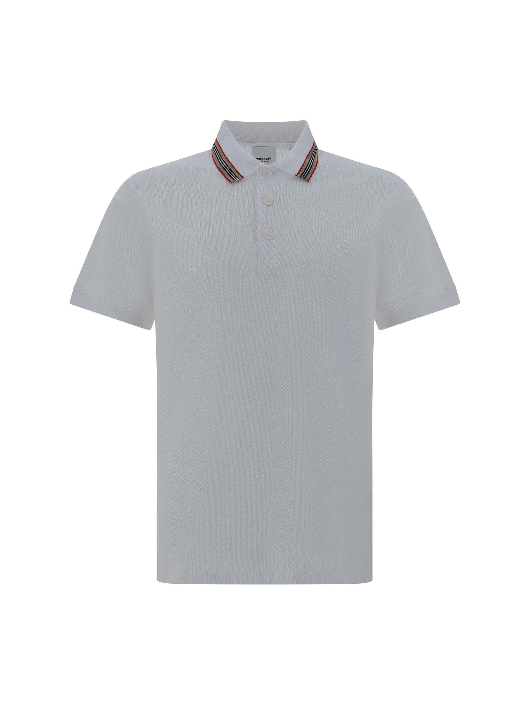 image of Burberry Pierson Polo Shirt in White, Men's (Size XS)