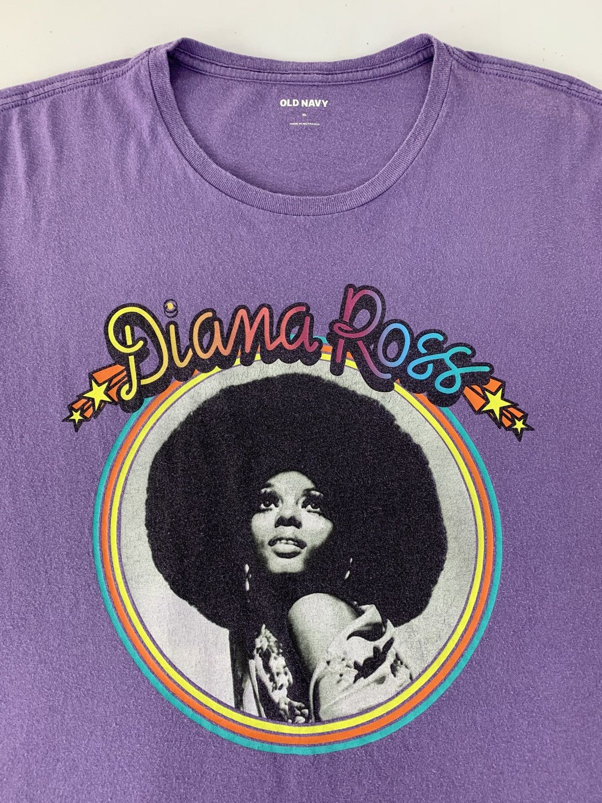 Band Tees Diana Ross Queen of Motown Records Purple Big Printed Tee Size US XL / EU 56 / 4 - 3 Thumbnail