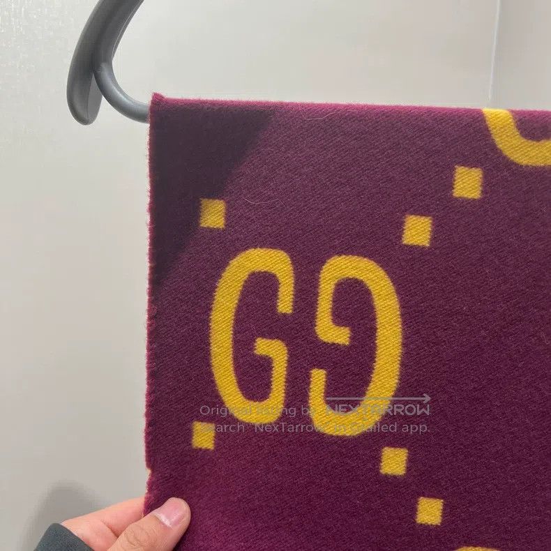 Gucci Gucci Double G wool velvet scarf Size ONE SIZE - 5 Thumbnail