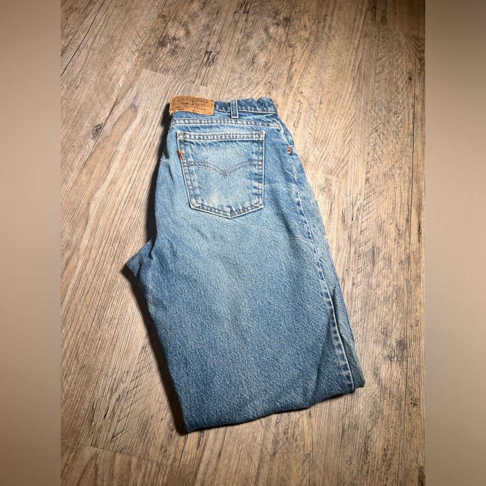 Levi's Vintage Clothing 80s Levis Light Wash 550 Jeans Orange Tab USA Made Faded Di Size US 33 - 3 Thumbnail