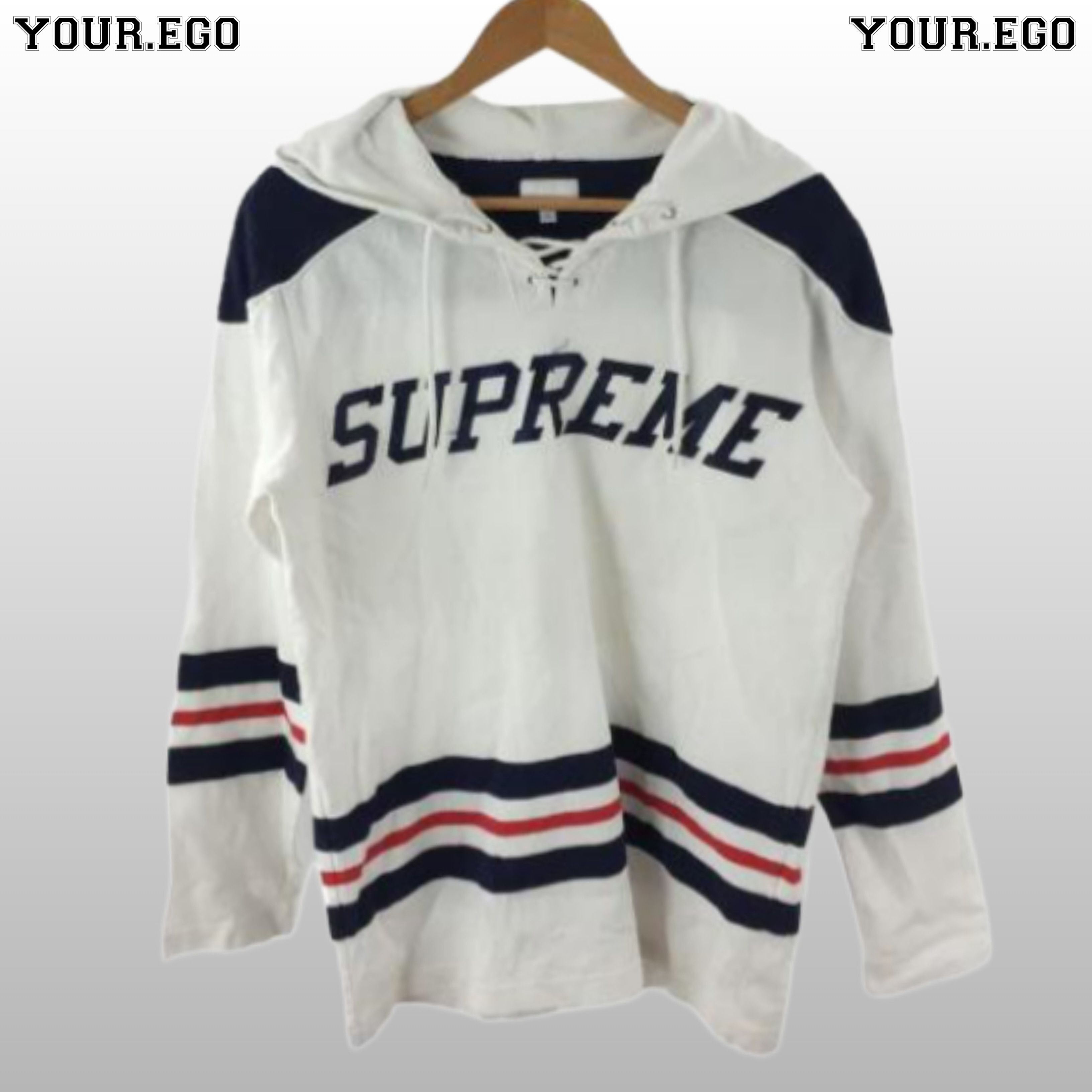 トップス Supreme script hooded hockey top L 16FW NEW Supreme FW16 Script Logo Hockey Jersey Hoodie - Black