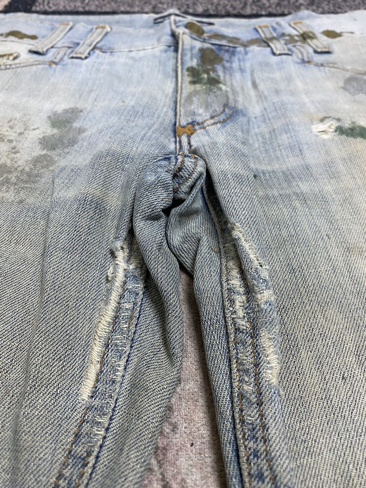 Dolce & Gabbana Vtg Dolce & Gabbana Distressed Painted Jeans Size US 35 - 8 Thumbnail
