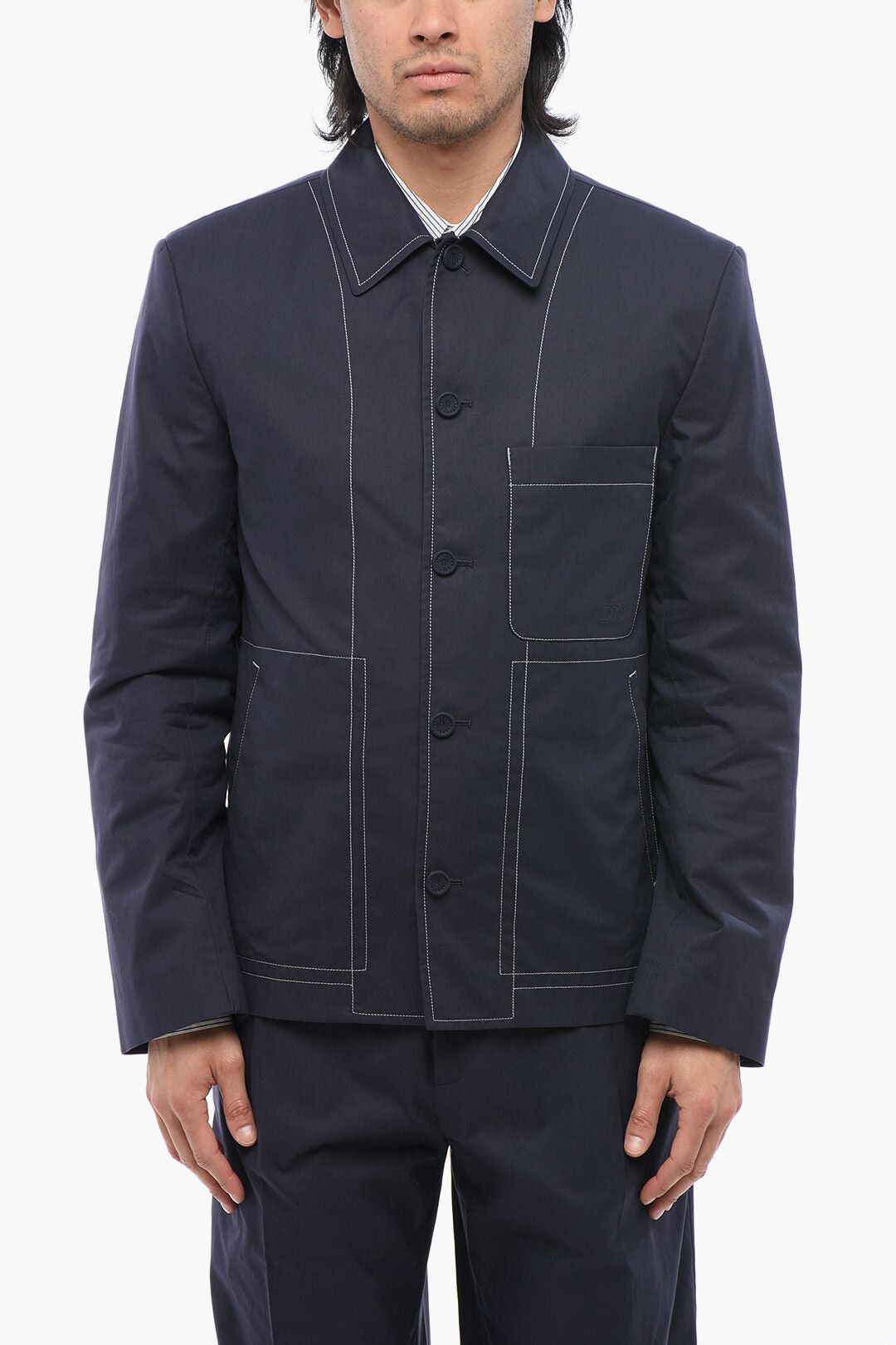 Dior RARE Dior SS24 Kim Jones Navy Workwear Jacket Size US M / EU 48-50 / 2 - 3 Thumbnail