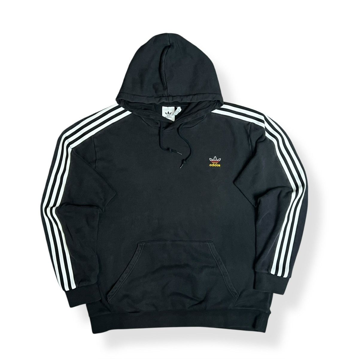 Adidas Adidas Black Hoodie with Rainbow Logo Size US XXL / EU 58 / 5 - 1 Thumbnail
