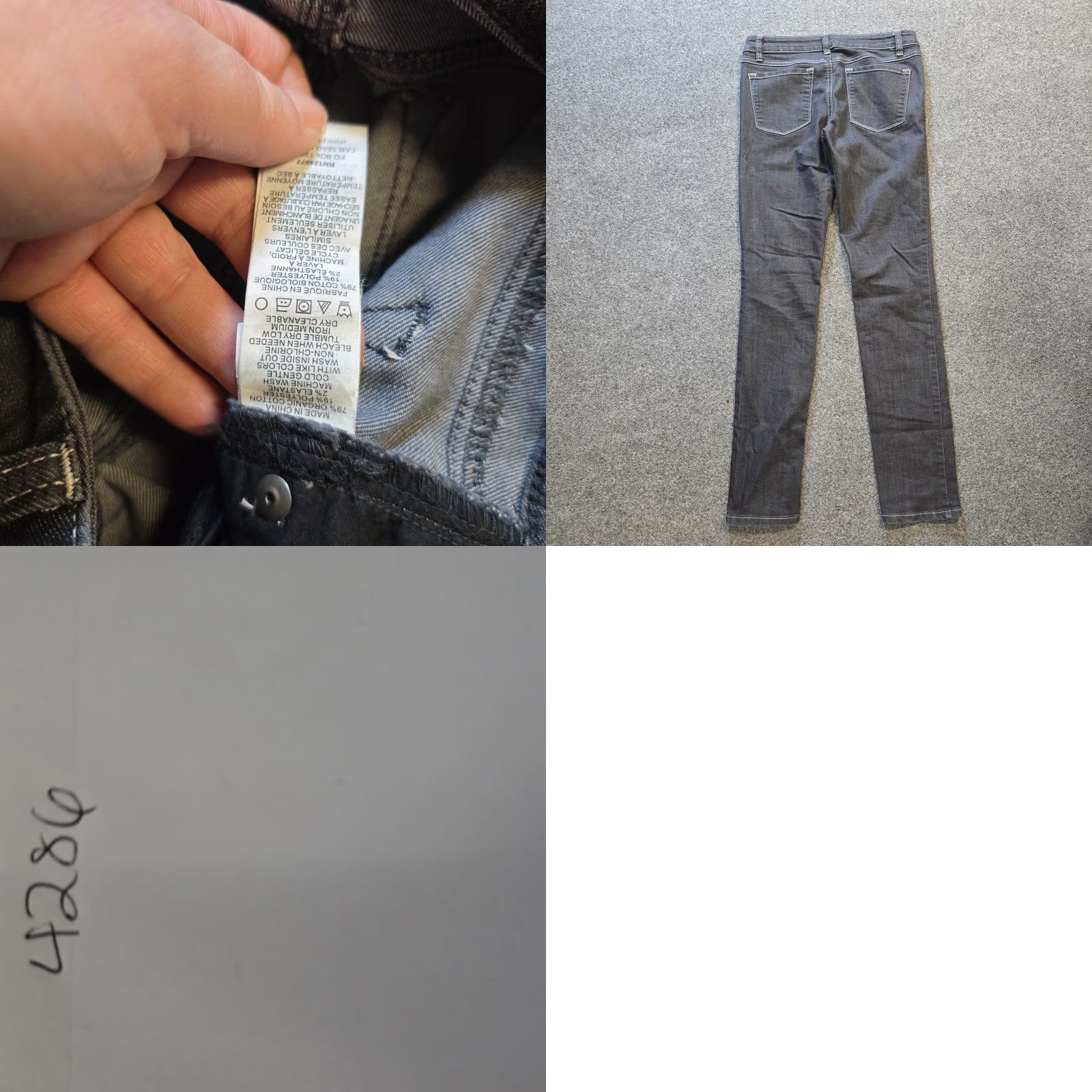 Prana Prana Jeans Women Slim Skinny Denim 5-Pocket Black Ultra Low Rise Stretch 32 in Inseam Size 26" / US 2 / IT 38 - 8 Thumbnail