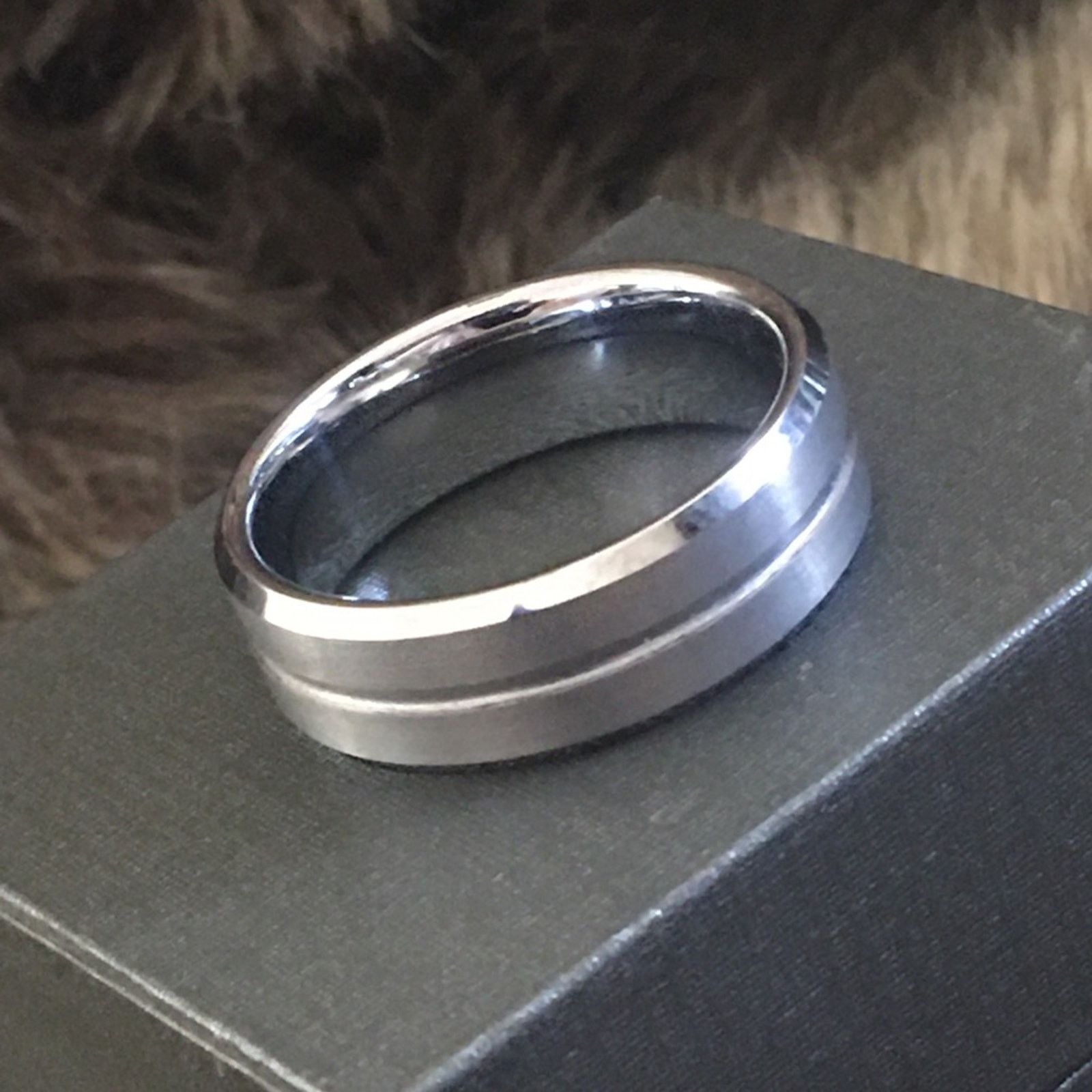 Jewelry Men’s Tungsten 12mm Hanover titanium wedding band Size ONE SIZE - 4 Thumbnail