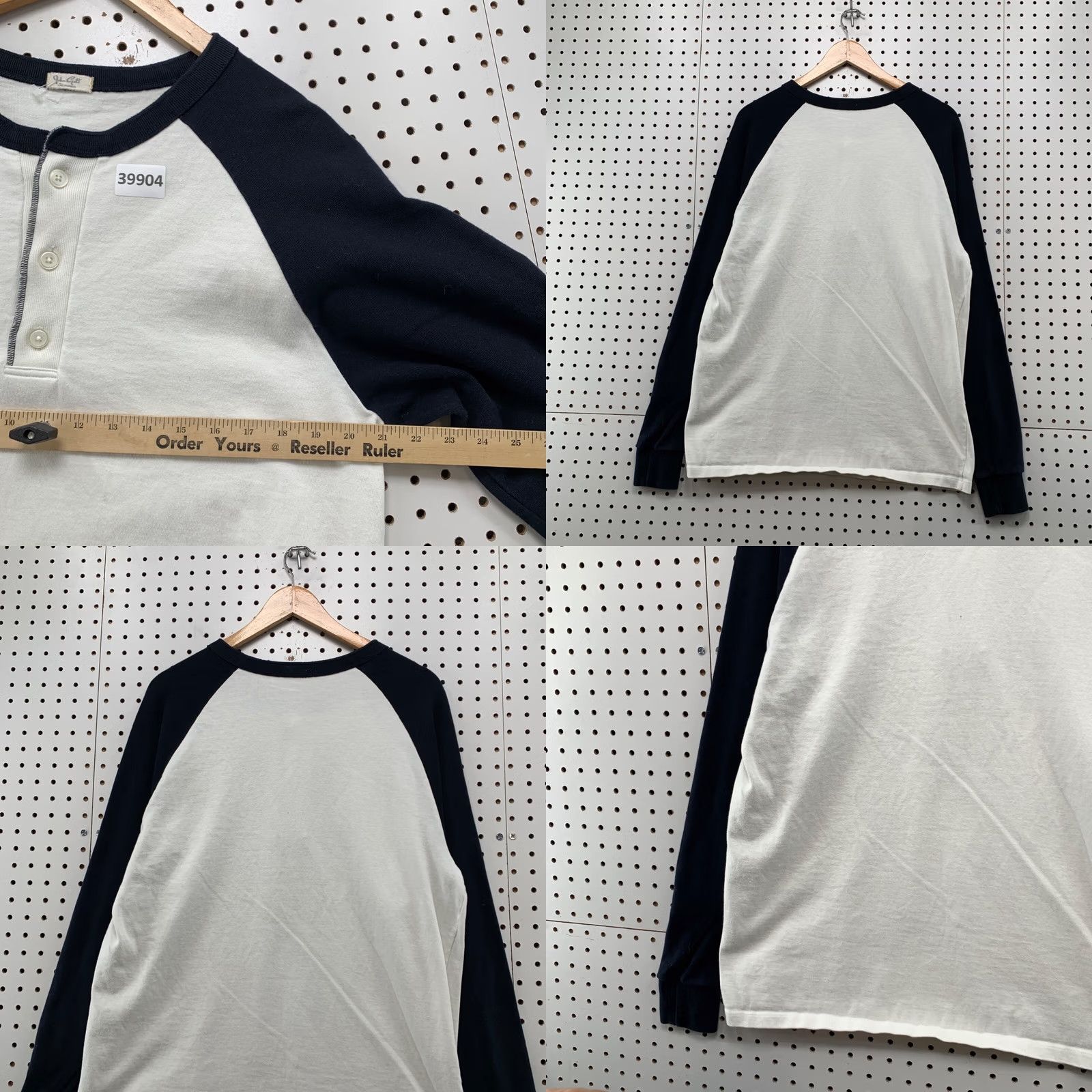 Brandy Melville Brandy Melville John Galt Henley Top Womens One Size White Raglan Long Sleeve Size ONE SIZE - 10 Thumbnail