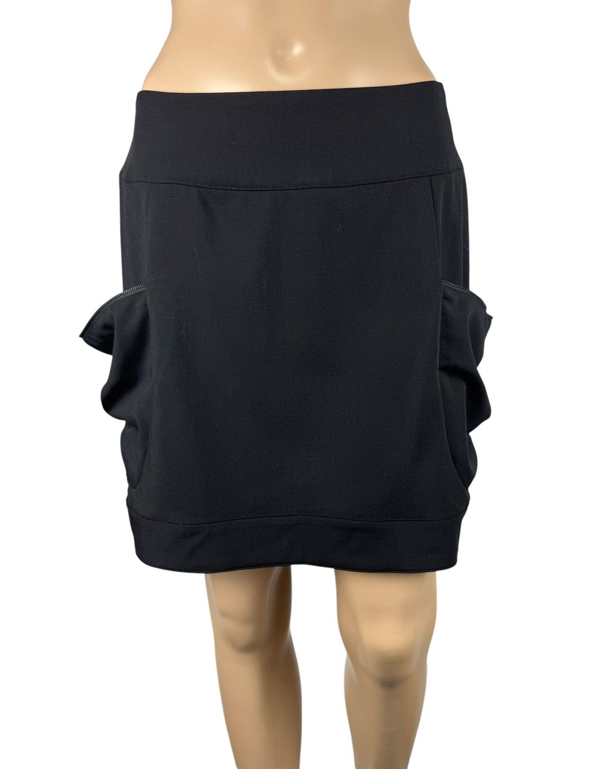 Sarah Pacini Wool Mini Skirt Draped Avant Garde size 0