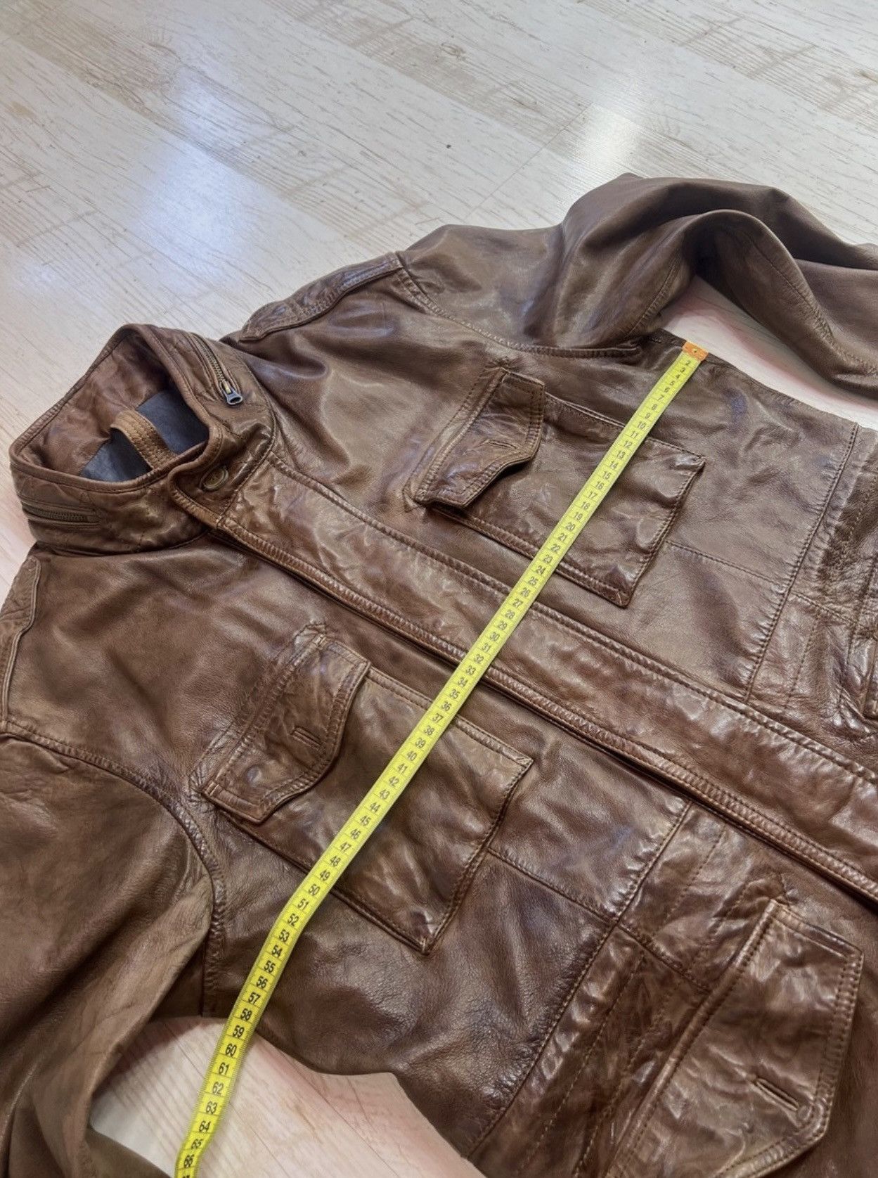 Massimo Dutti Massimo Dutti Leather Field Jacket – Brown – Size XL Size US XL / EU 56 / 4 - 14 Thumbnail