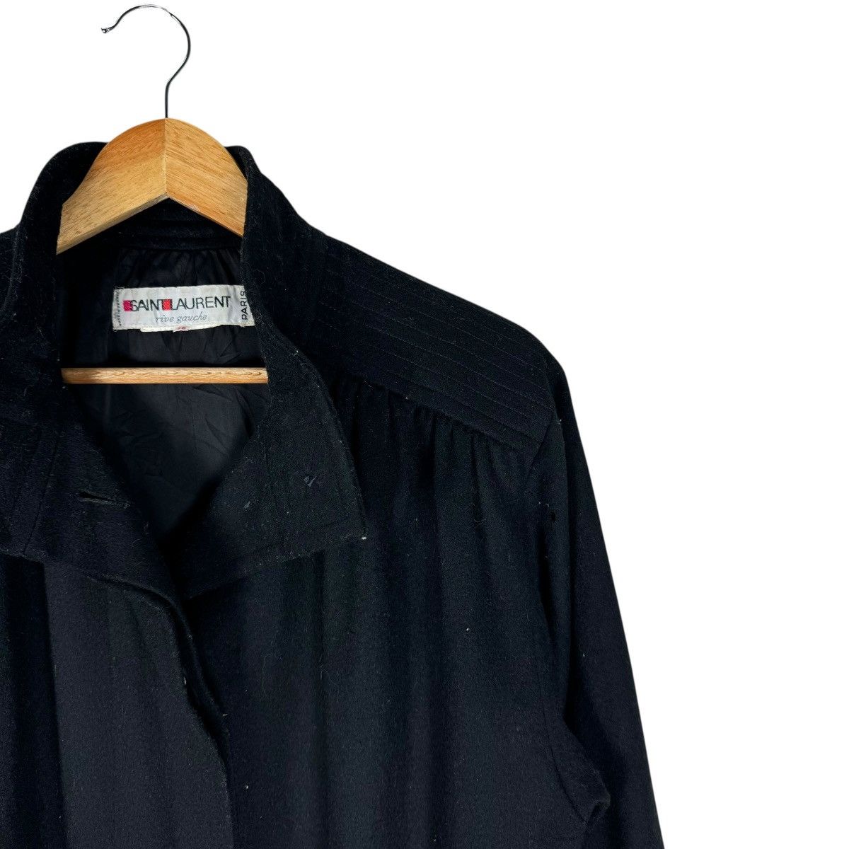 Saint Laurent Paris 🔥80s SAINT LAUREN RIVE GAUCHE OVERCOAT BUTTON JACKET Size US M / EU 48-50 / 2 - 4 Thumbnail