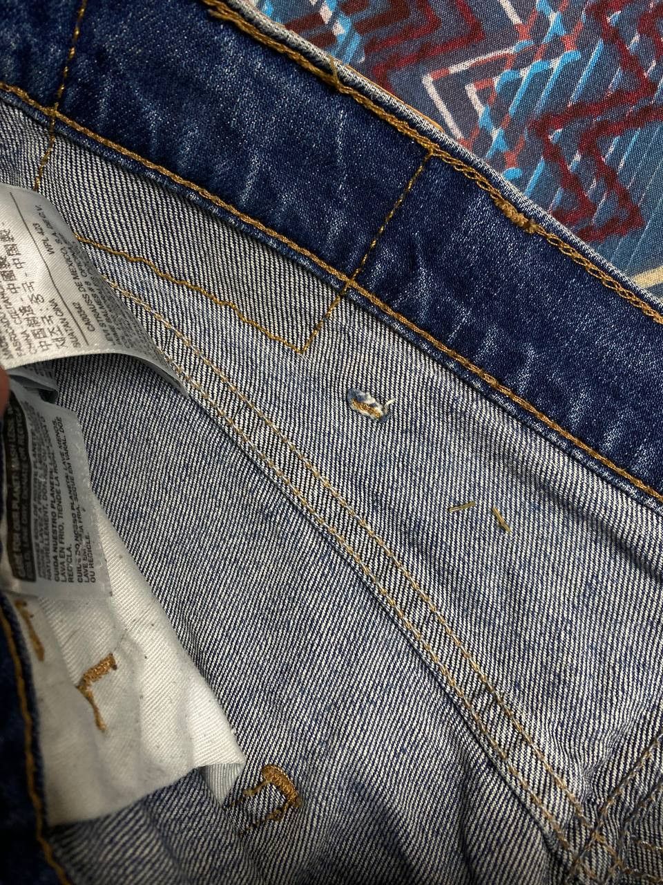 Levi's vintage blue jeans Levi's 505 crazy Y2K streetwear Size US 29 - 18 Thumbnail