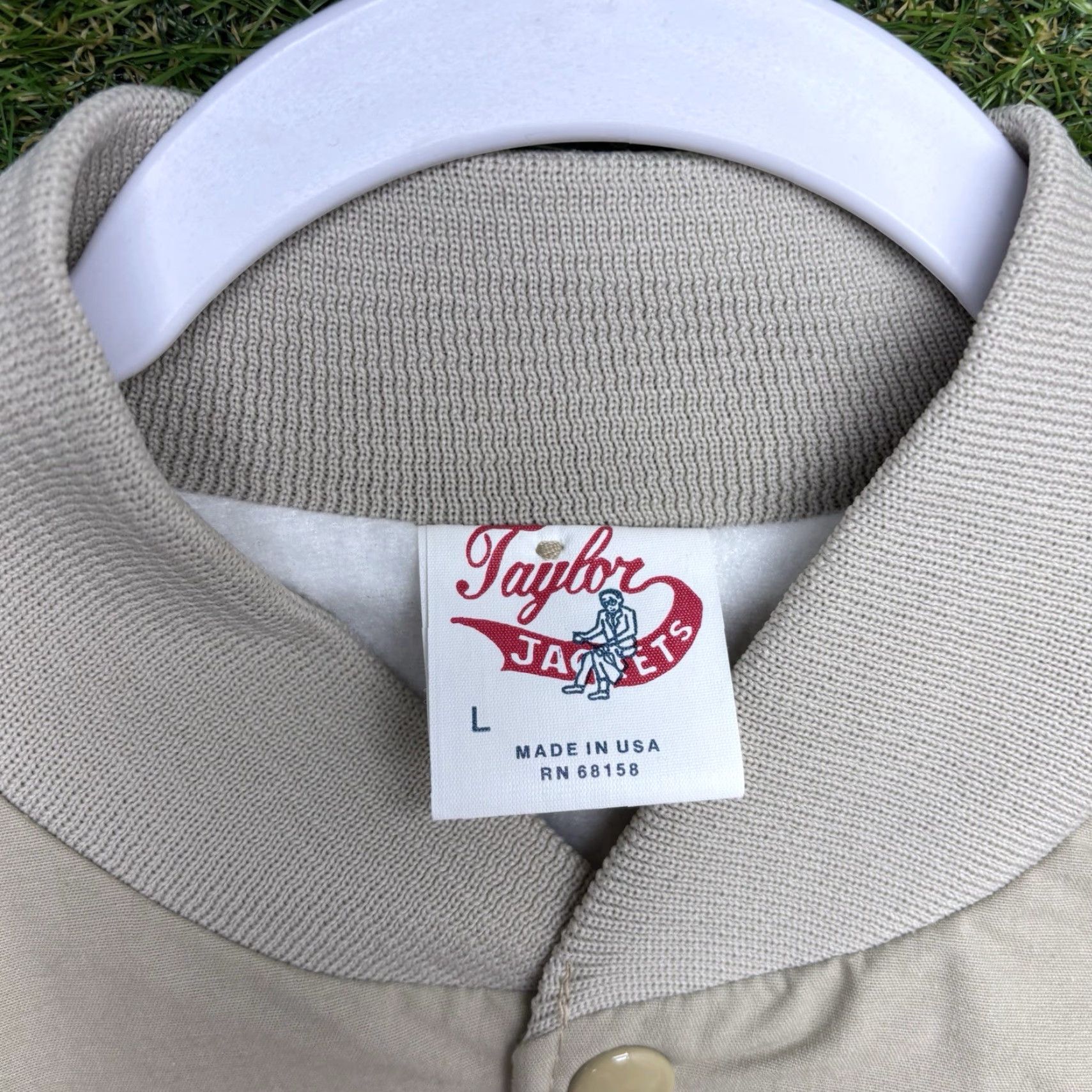 Vintage VINTAGE Taylor Jackets Military Jacket Mens L Beige American Operation Desert Storm Varsity/Baseball Coat Coat Jacket Mens Large USA Size US L / EU 52-54 / 3 - 7 Thumbnail